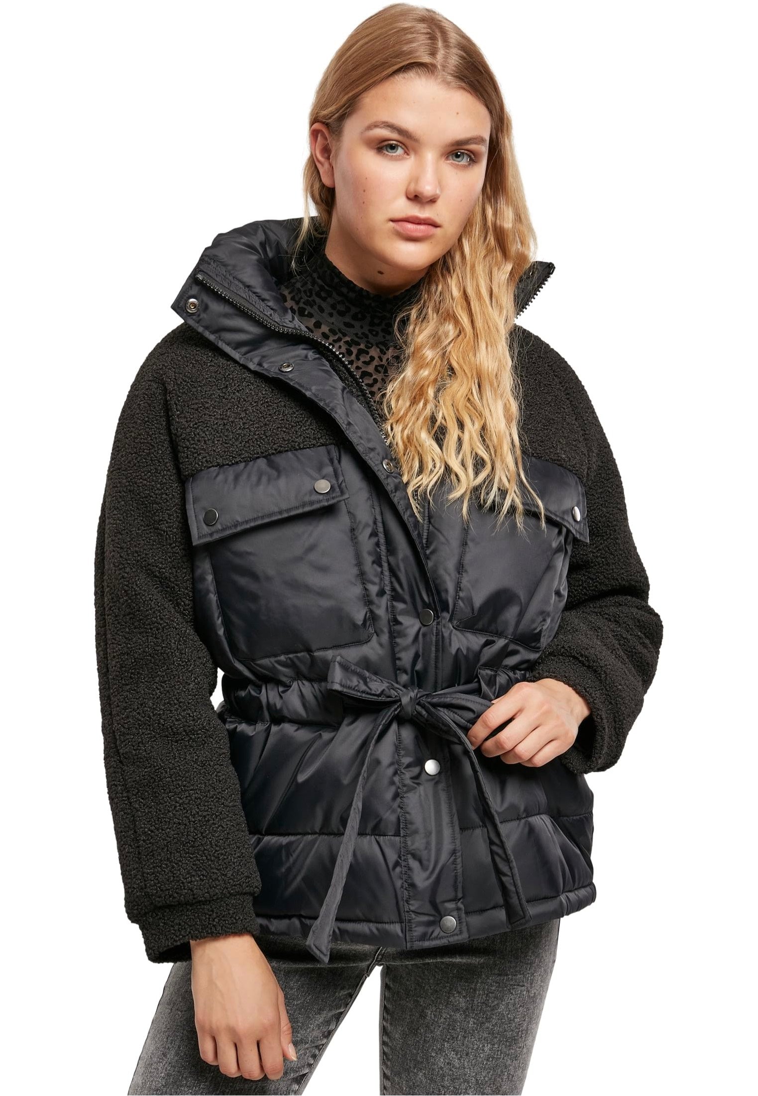 Urban Classics - Sherpa Mix Black - Jacket | Women-Image