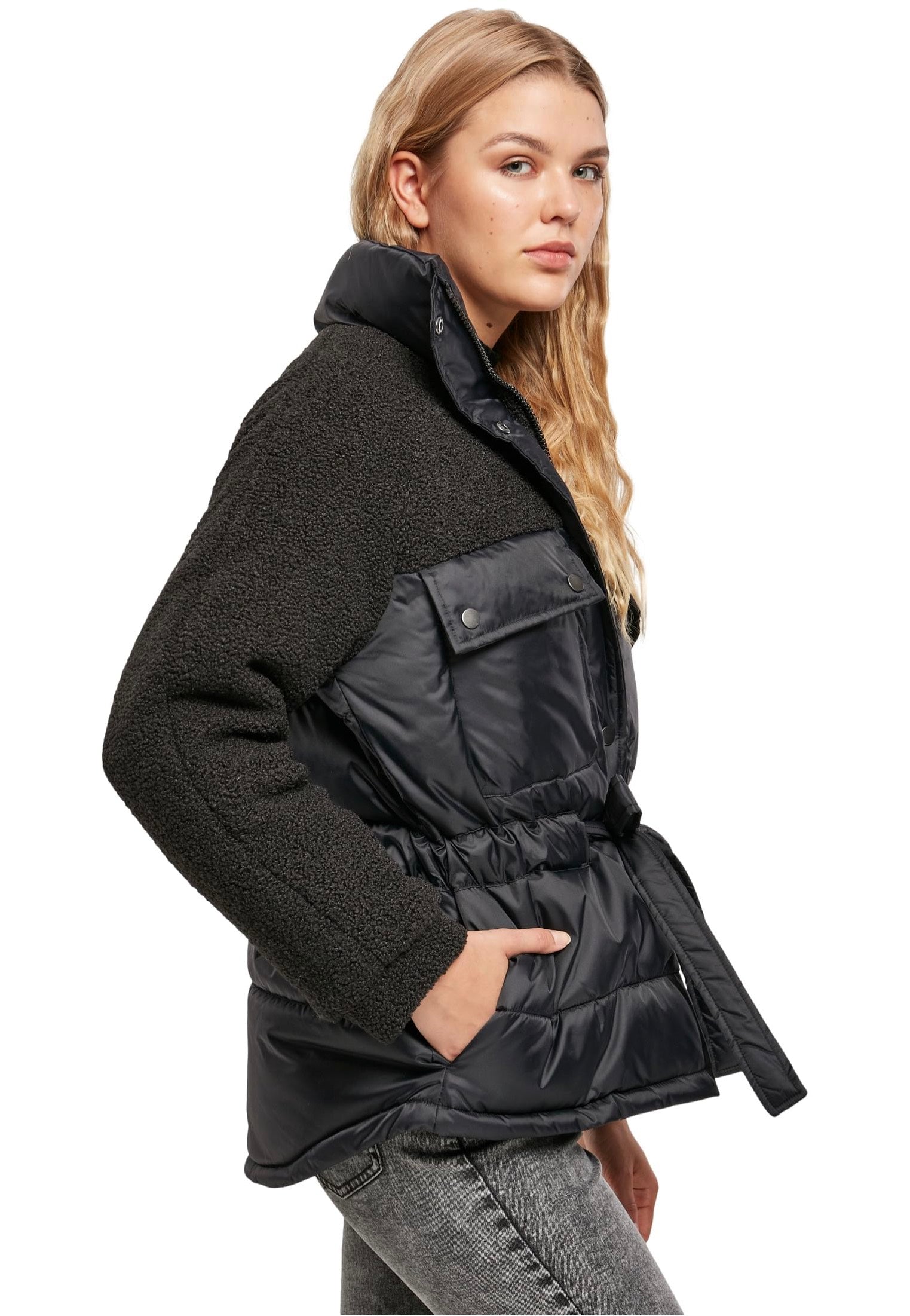 Urban Classics - Sherpa Mix Black - Jacket | Women-Image