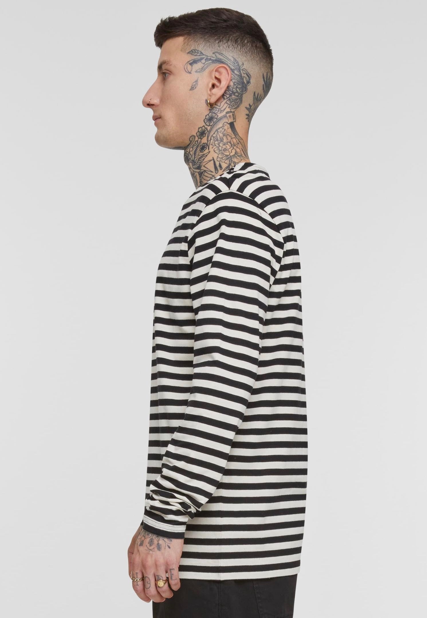 Urban Classics - Regular Stripe Whitesand/Black - Longsleeve | Men-Image