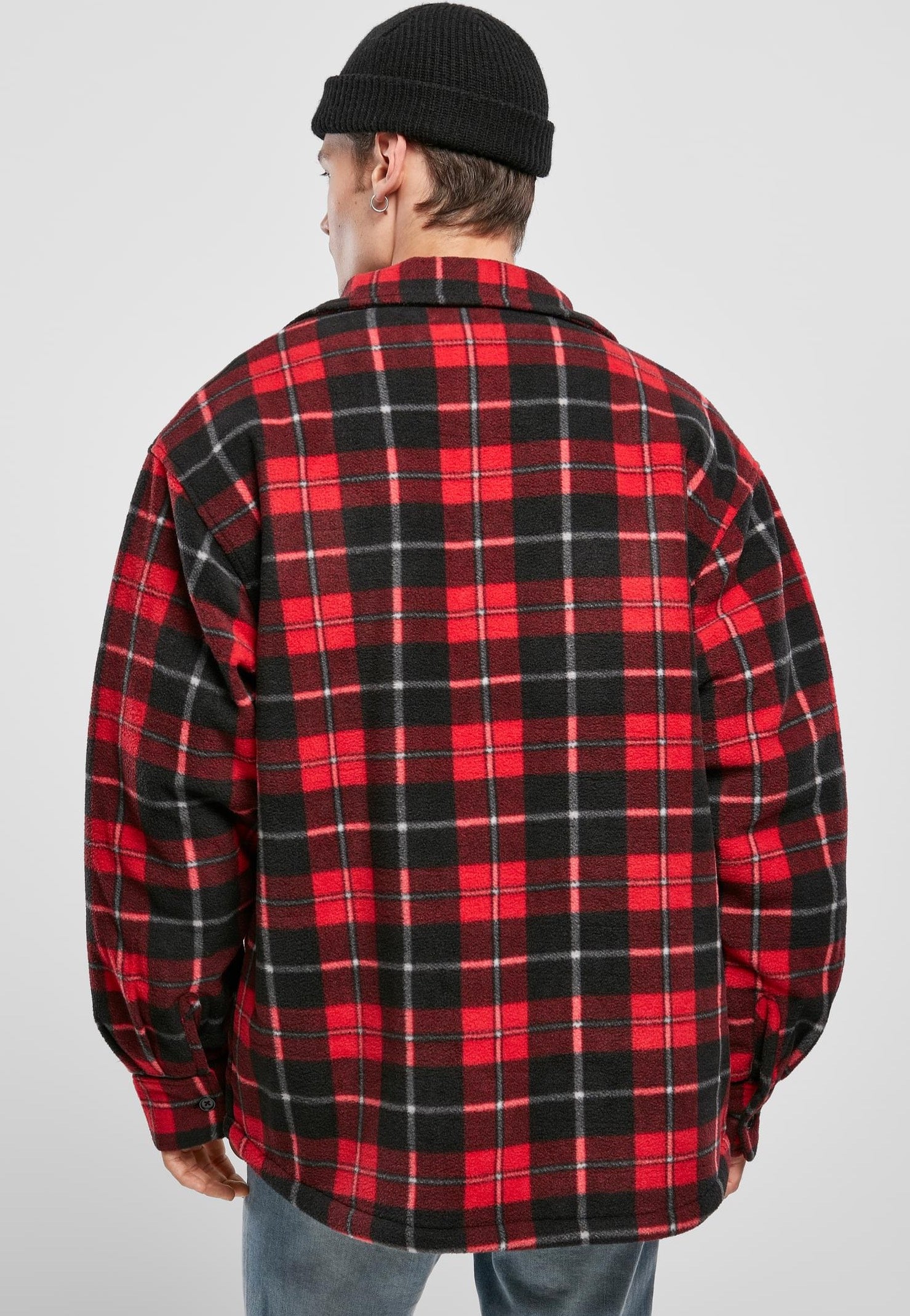 Urban Classics - Plaid Teddy Lined Red/Black - Jacket | Men-Image