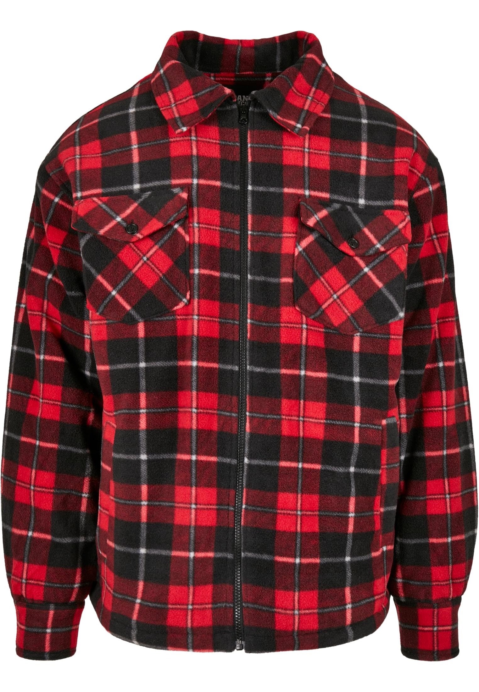 Urban Classics - Plaid Teddy Lined Red/Black - Jacket | Men-Image