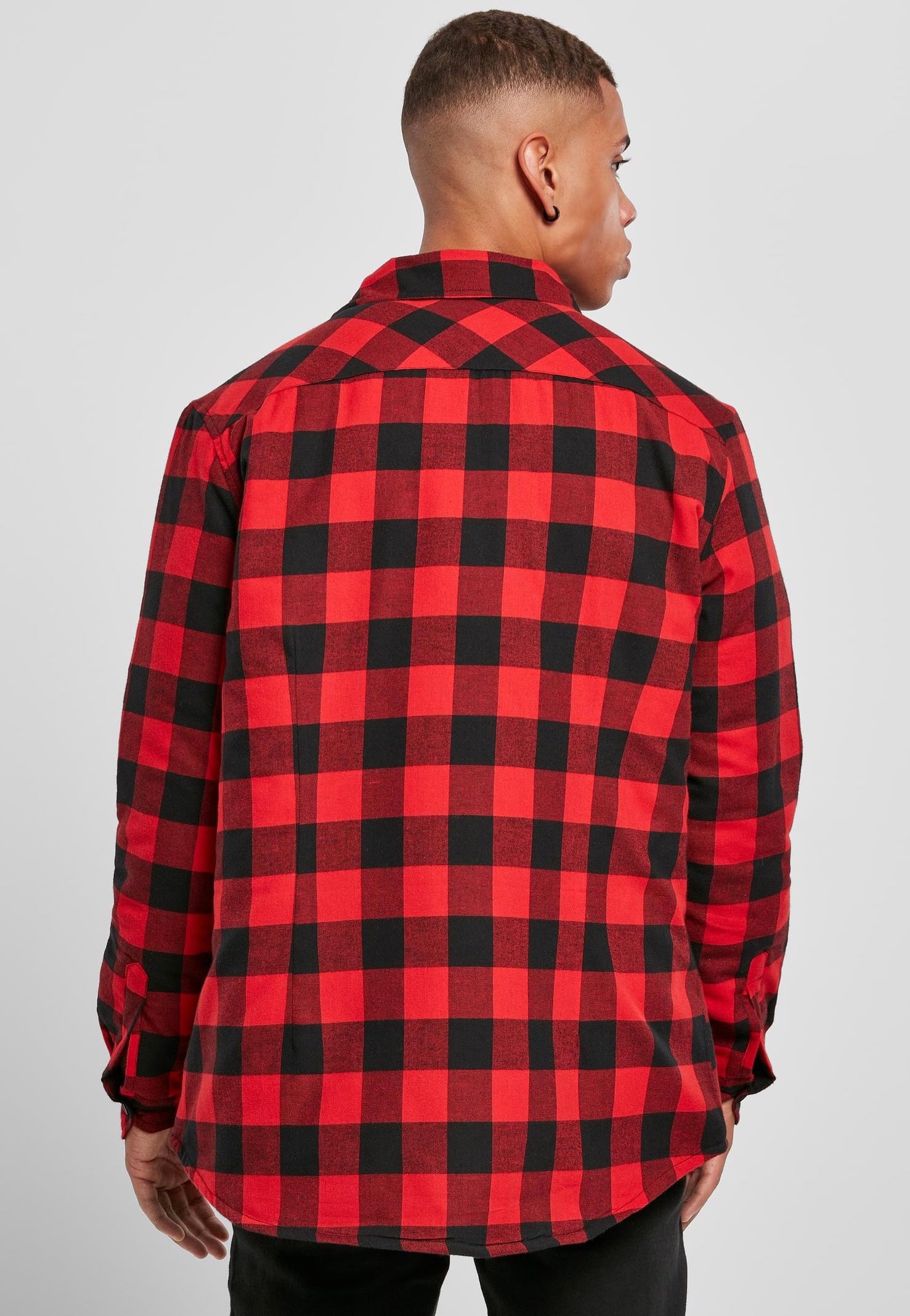 Urban Classics - Padded Check Flannel Black/Red - Shirt | Men-Image