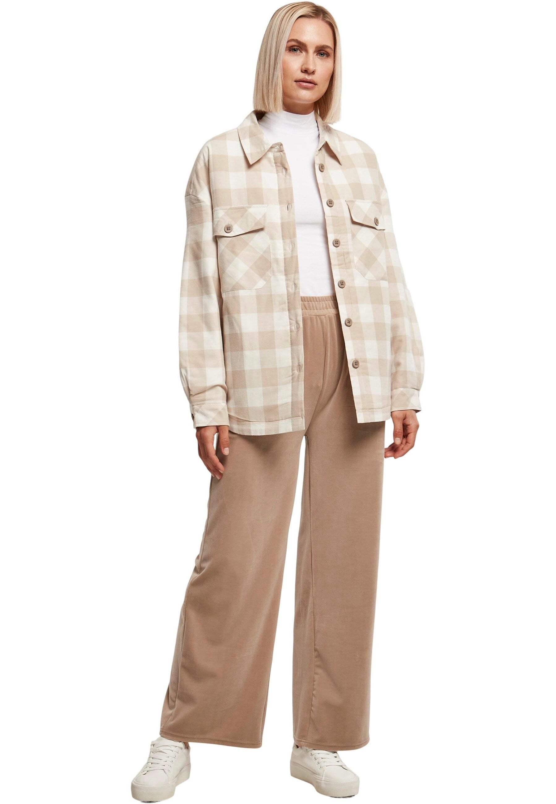 Urban Classics - Flanell Padded White Sand/Light Taupe - Shirt | Women-Image