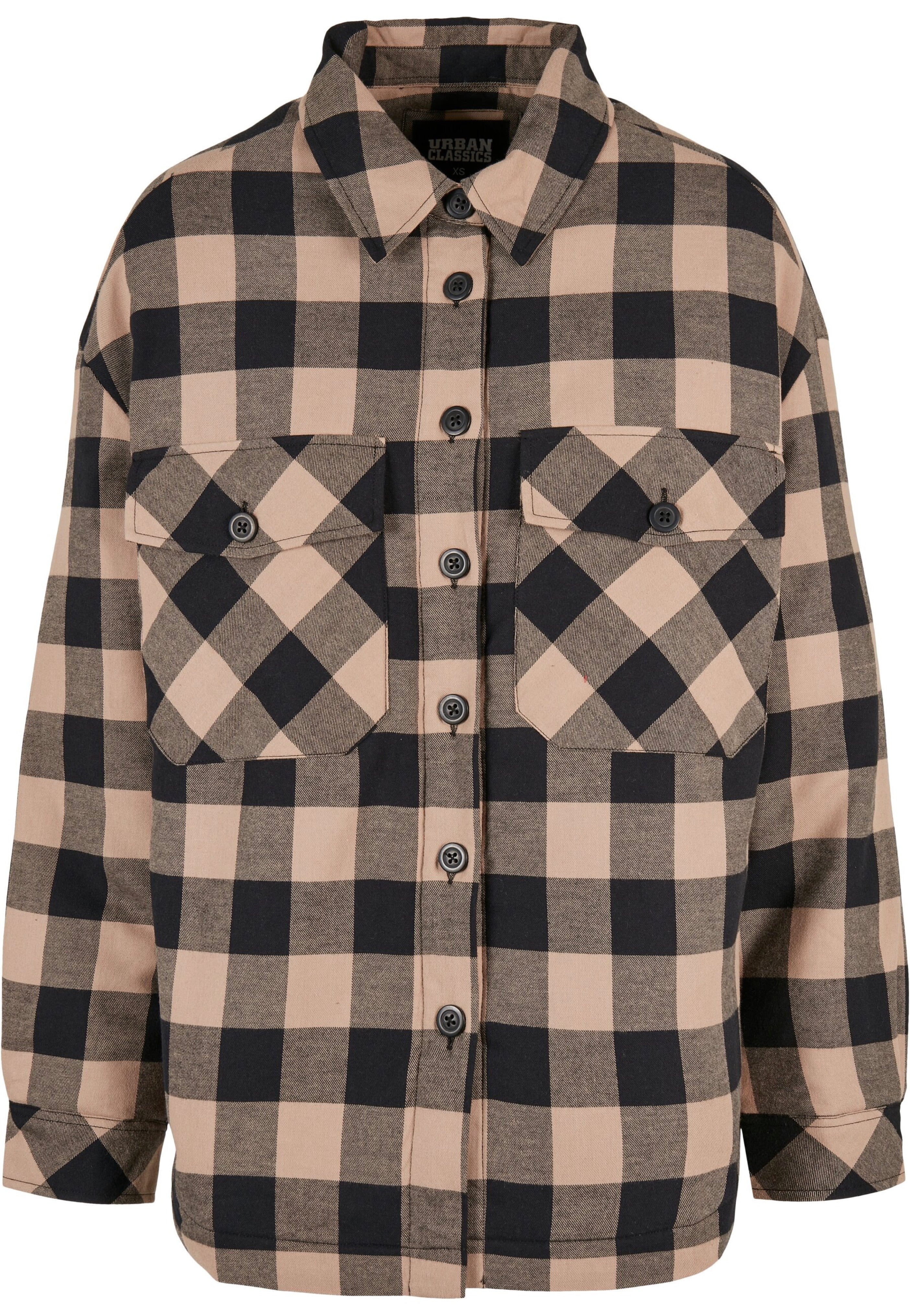 Urban Classics - Flanell Padded Black/Soft Taupe - Shirt | Women-Image