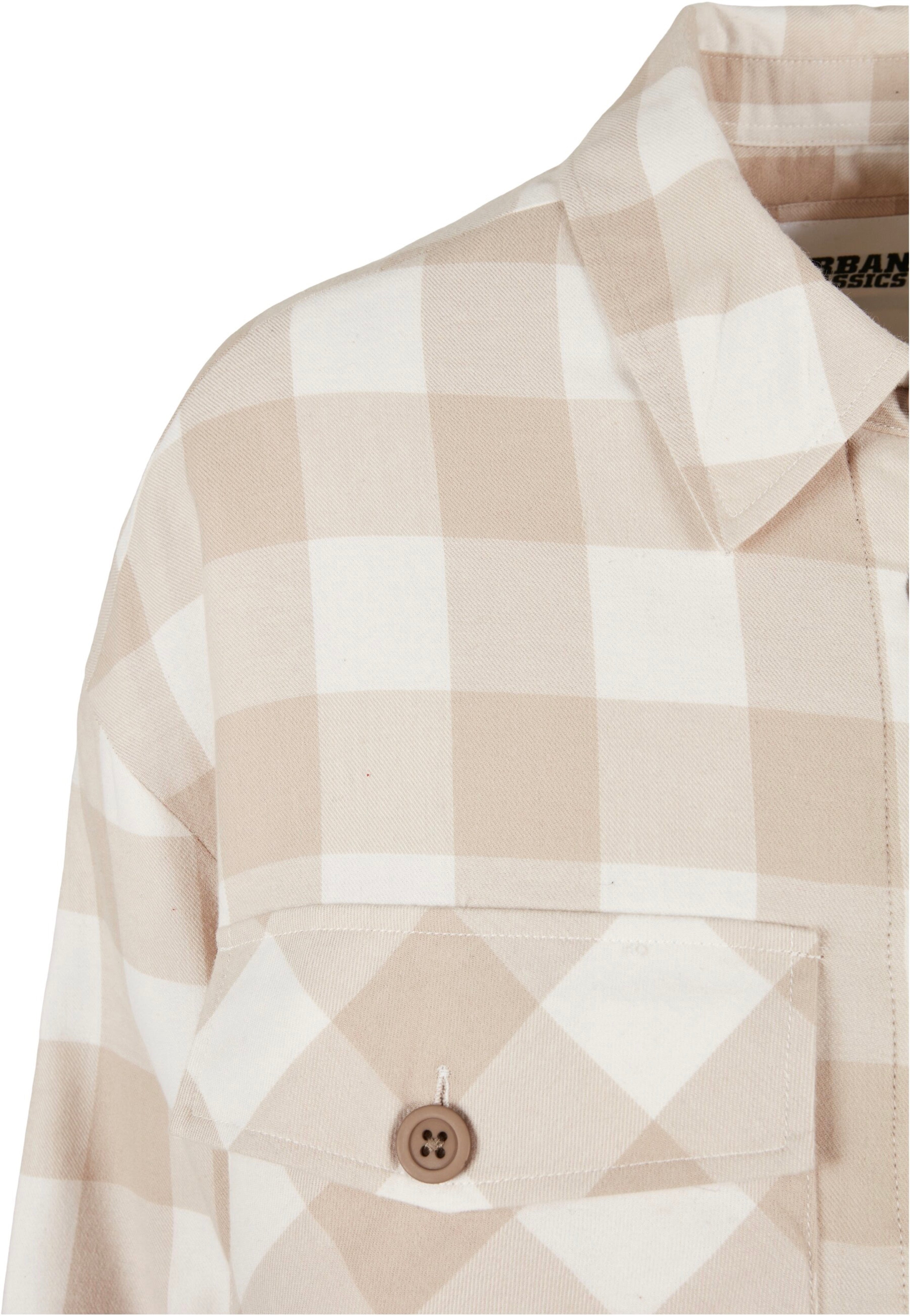 Urban Classics - Flanell Padded White Sand/Light Taupe - Shirt | Women-Image