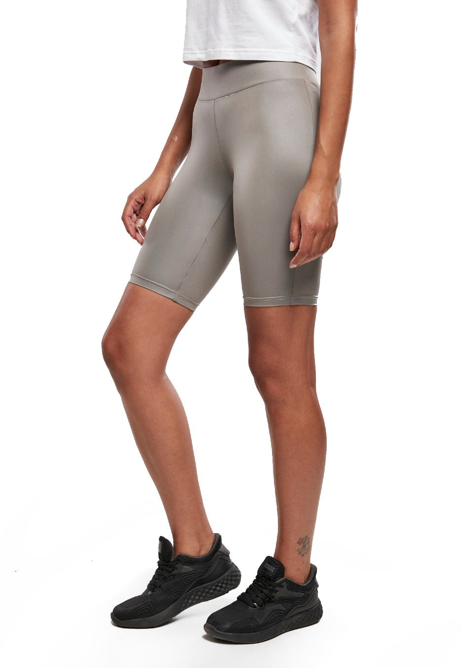 Urban Classics - Ladies Imitation Leather Cycle Asphalt - Shorts | Women-Image