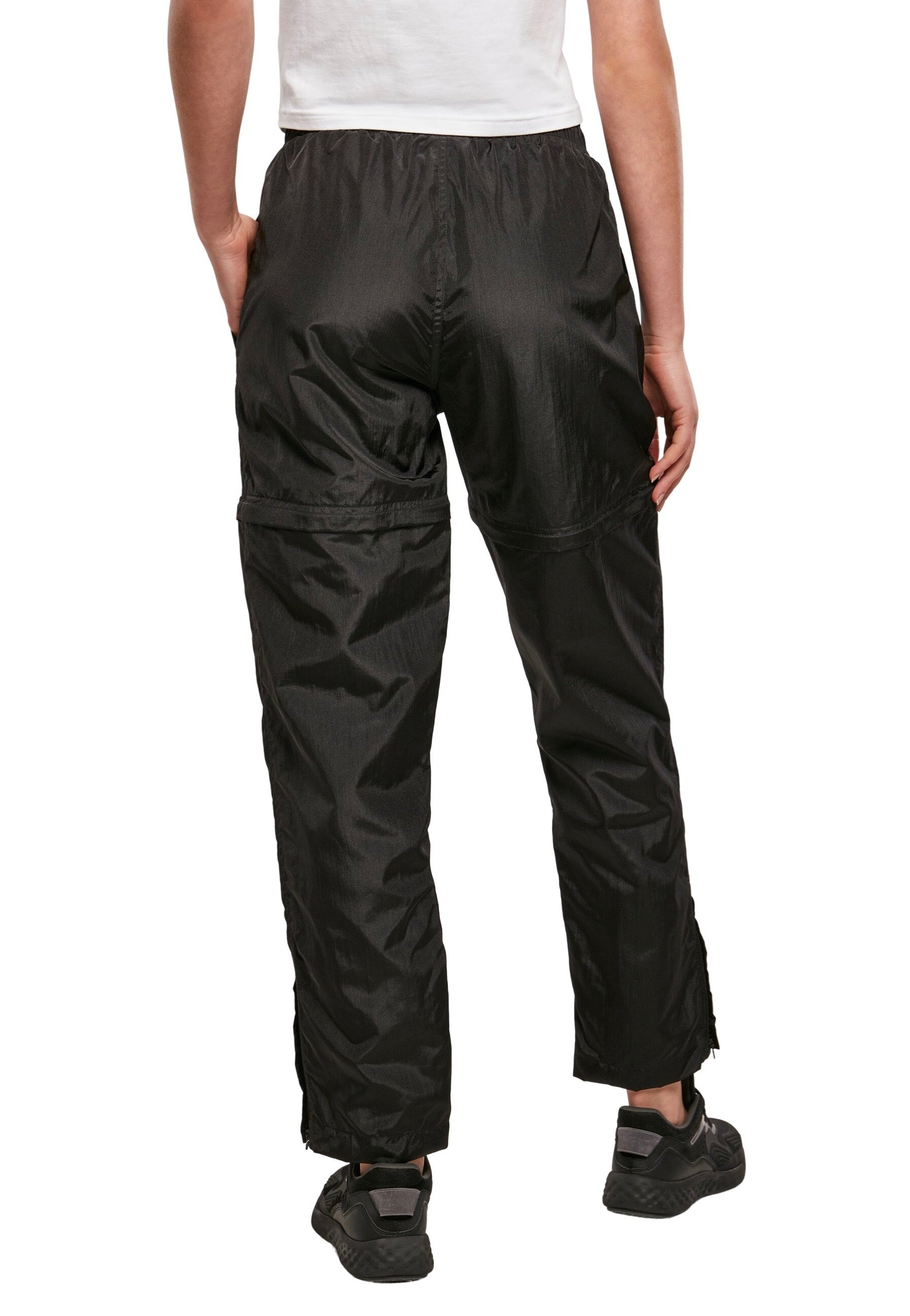 Urban Classics - Ladies Shiny Crinkle Nylon Zip Black - Pants | Women-Image