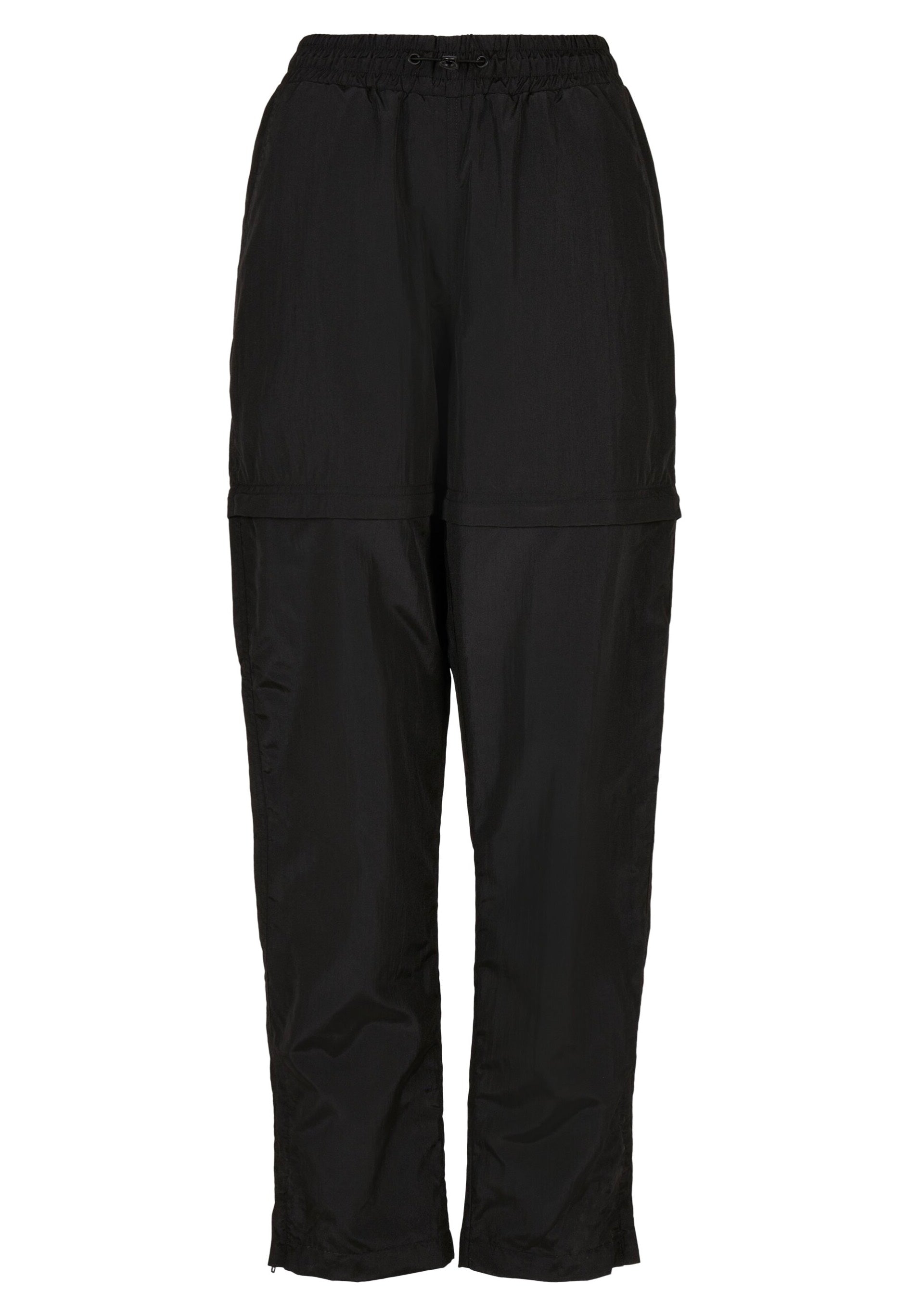 Urban Classics - Ladies Shiny Crinkle Nylon Zip Black - Pants | Women-Image