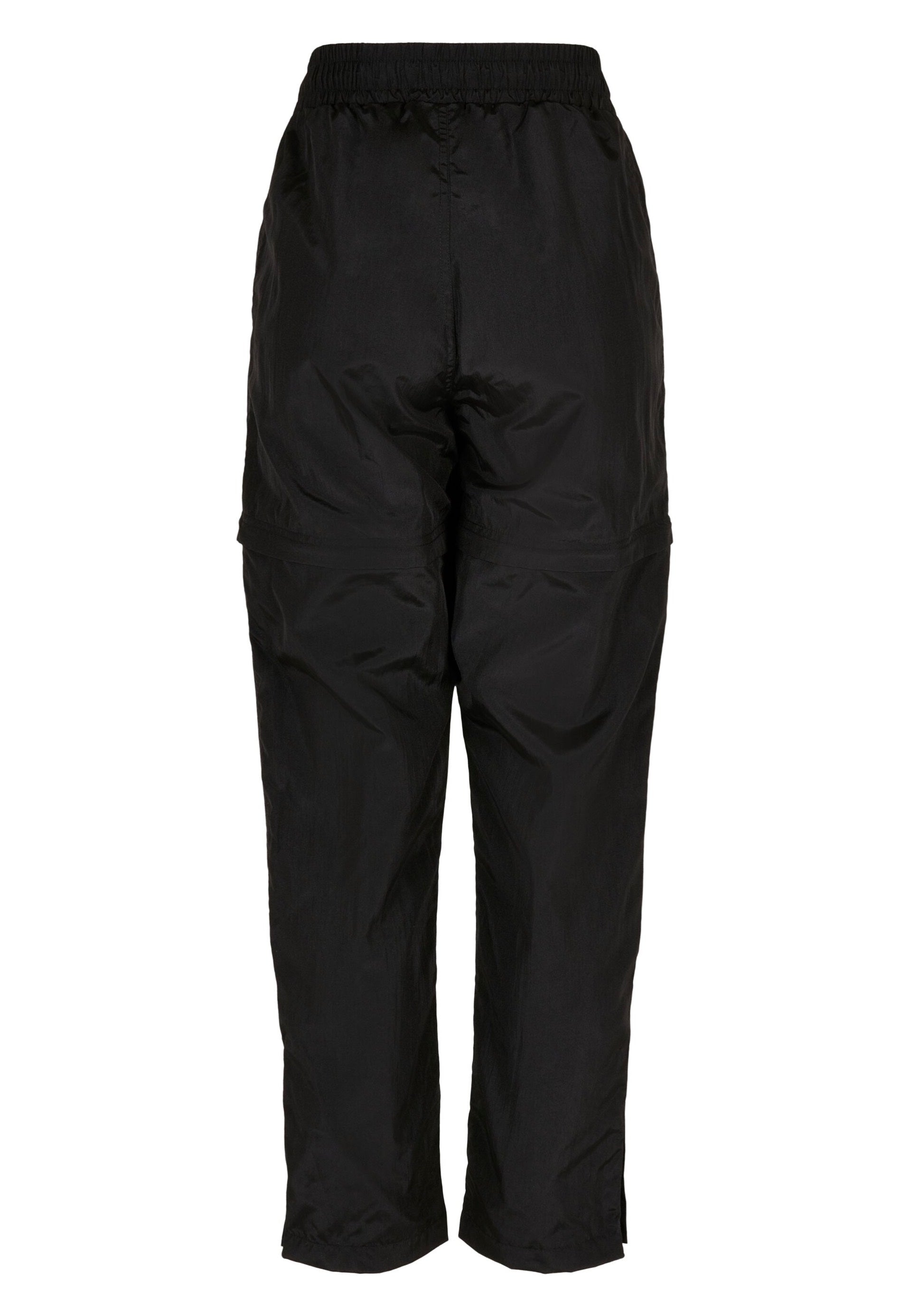 Urban Classics - Ladies Shiny Crinkle Nylon Zip Black - Pants | Women-Image