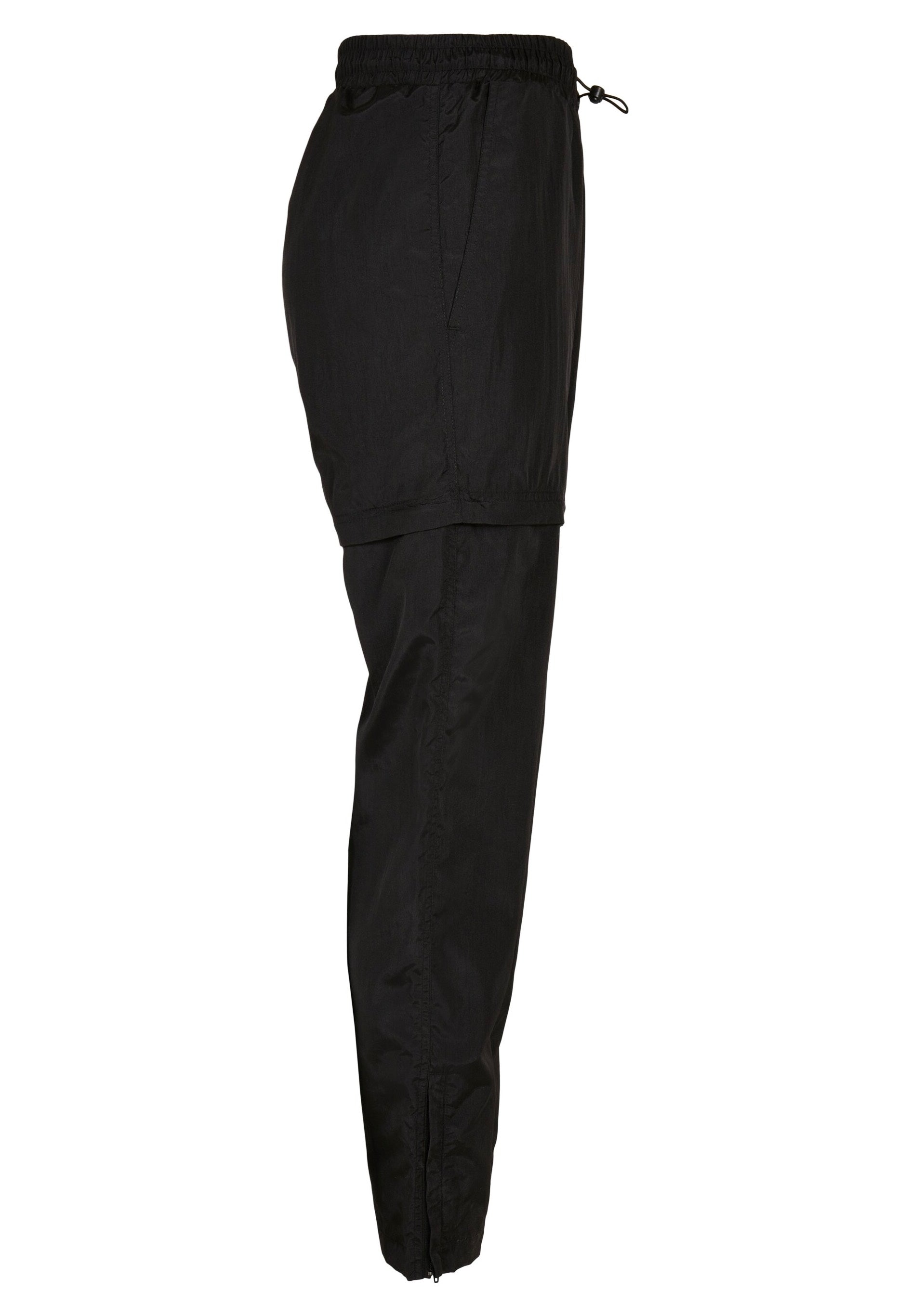 Urban Classics - Ladies Shiny Crinkle Nylon Zip Black - Pants | Women-Image