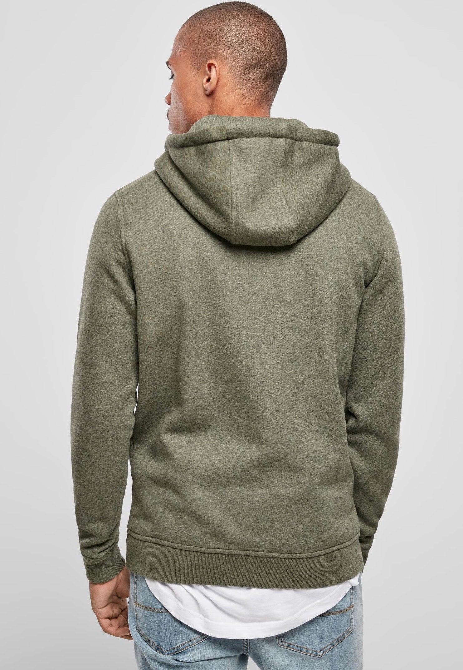 Urban Classics - Basic Melange Darkgreen Melange - Hoodie | Men-Image