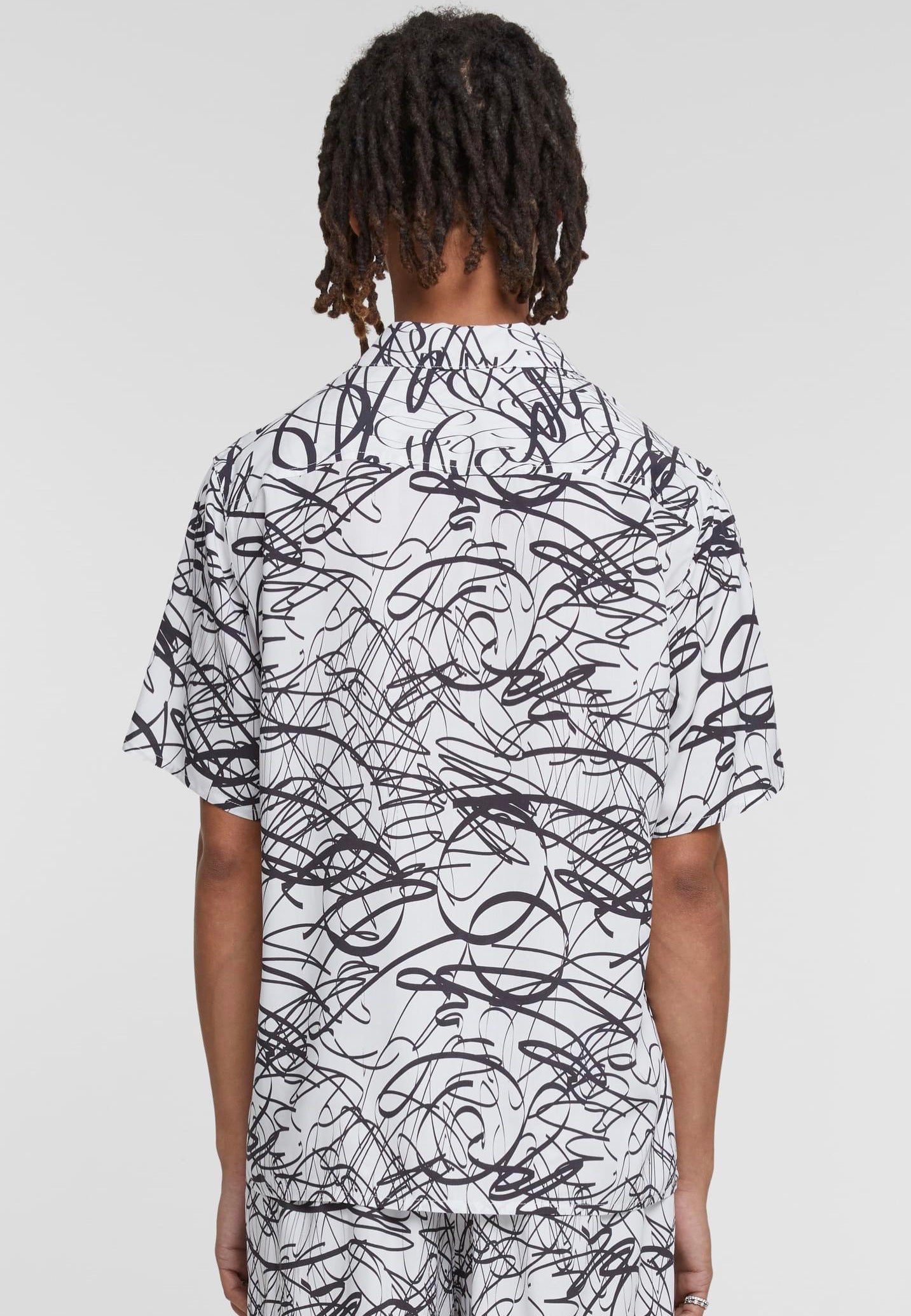 Urban Classics - Viscose AOP Resort Whitescribble - Shirt | Men-Image