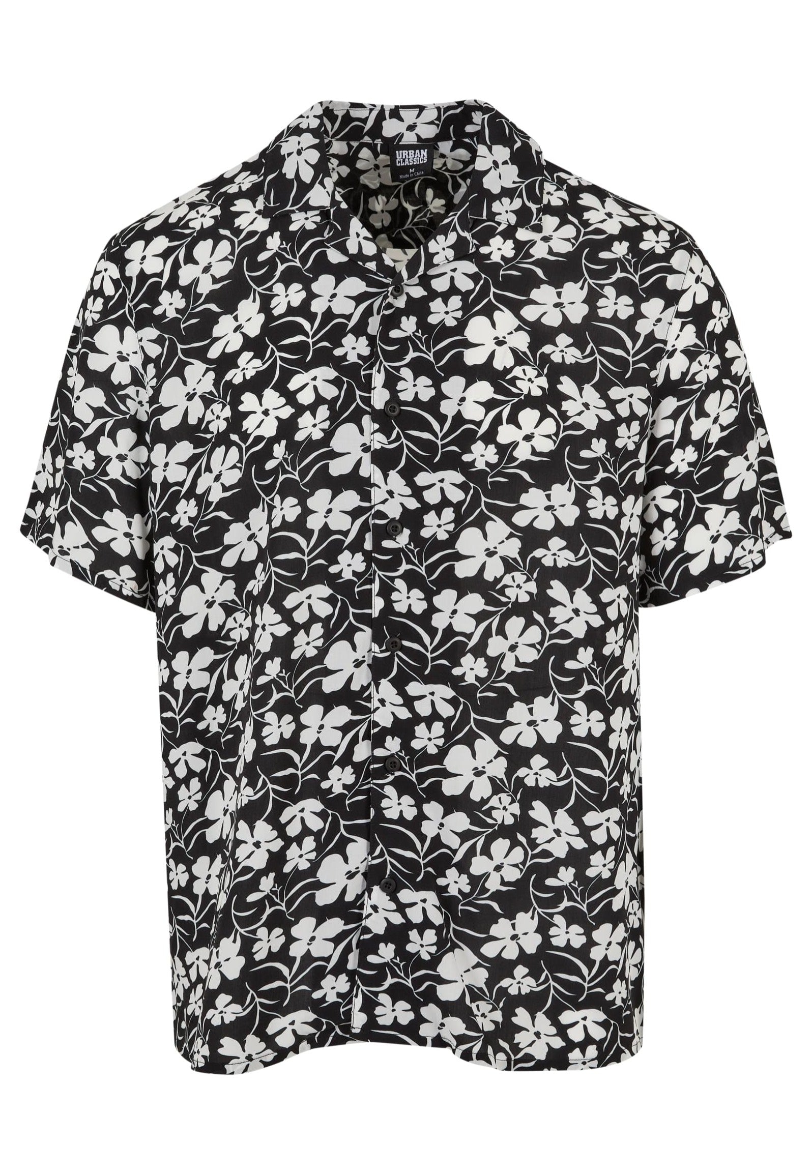 Urban Classics - Viscose AOP Resort Whiteflower - Shirt | Men-Image