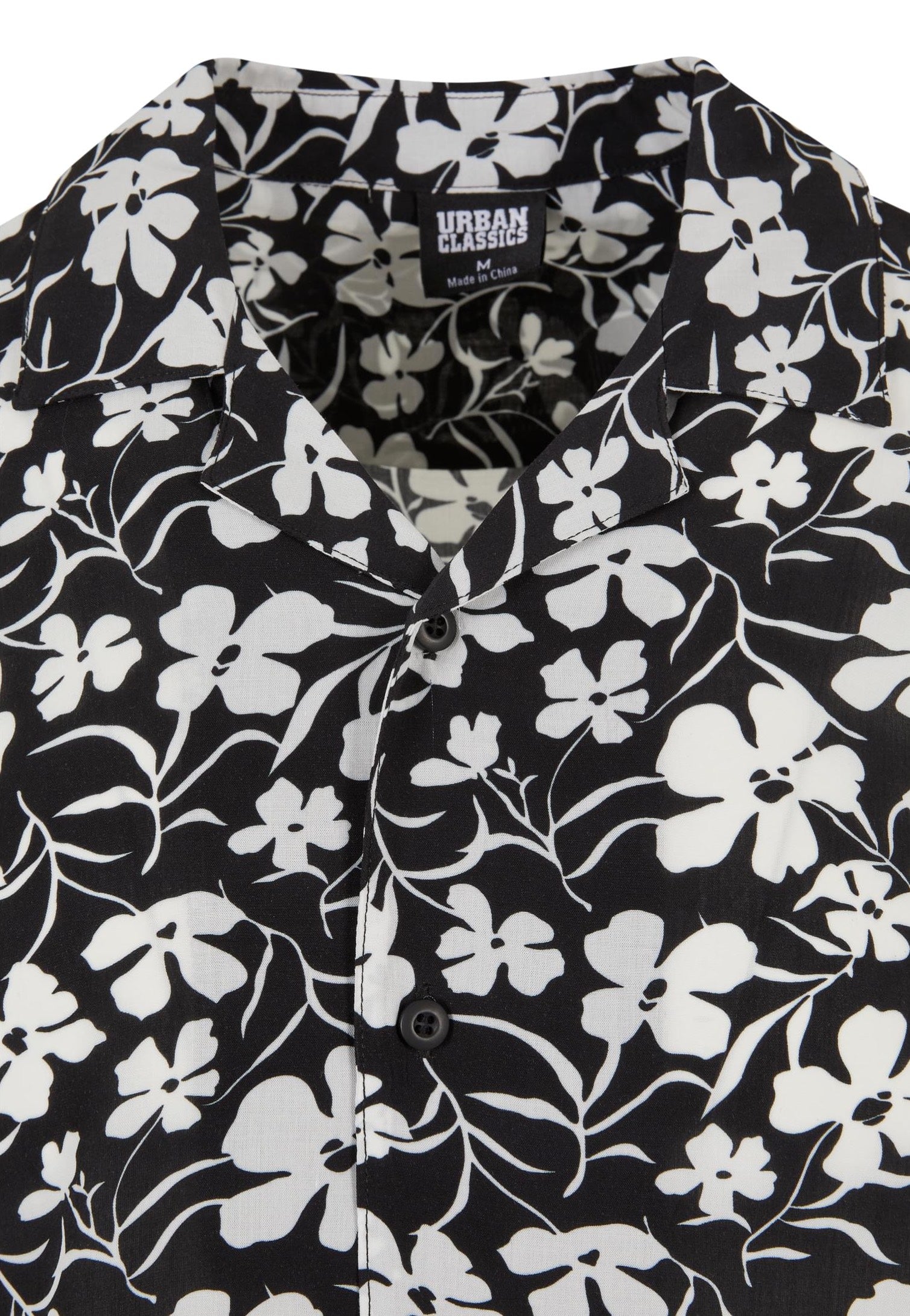 Urban Classics - Viscose AOP Resort Whiteflower - Shirt | Men-Image