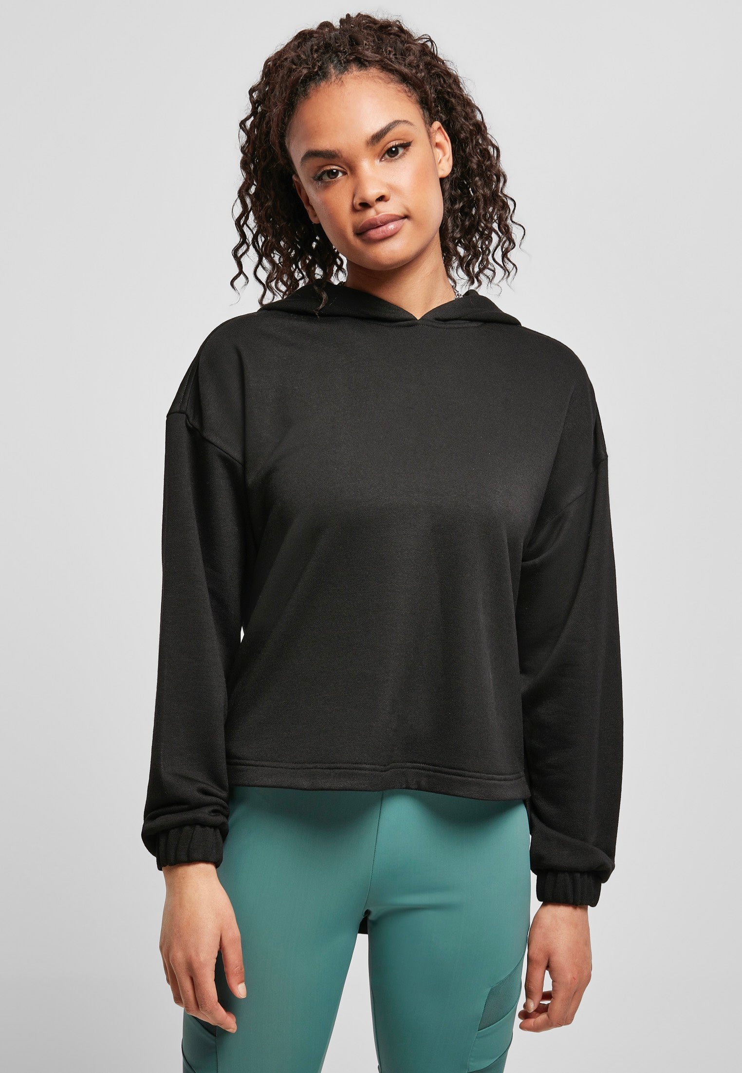 Urban Classics - Ladies Oversized Shaped Modal Terry Black - Hoodie | Women-Image