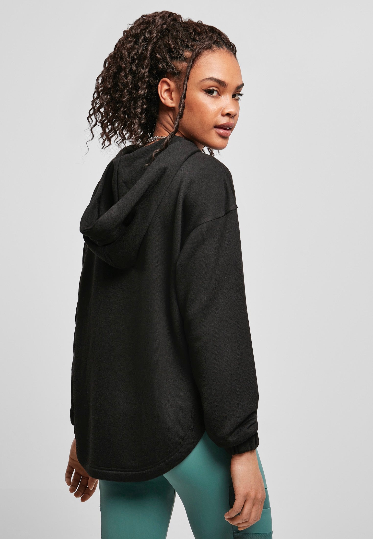 Urban Classics - Ladies Oversized Shaped Modal Terry Black - Hoodie | Women-Image