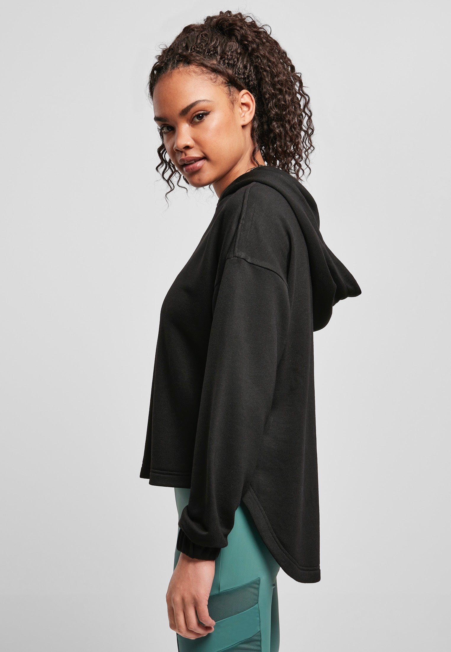 Urban Classics - Ladies Oversized Shaped Modal Terry Black - Hoodie | Women-Image