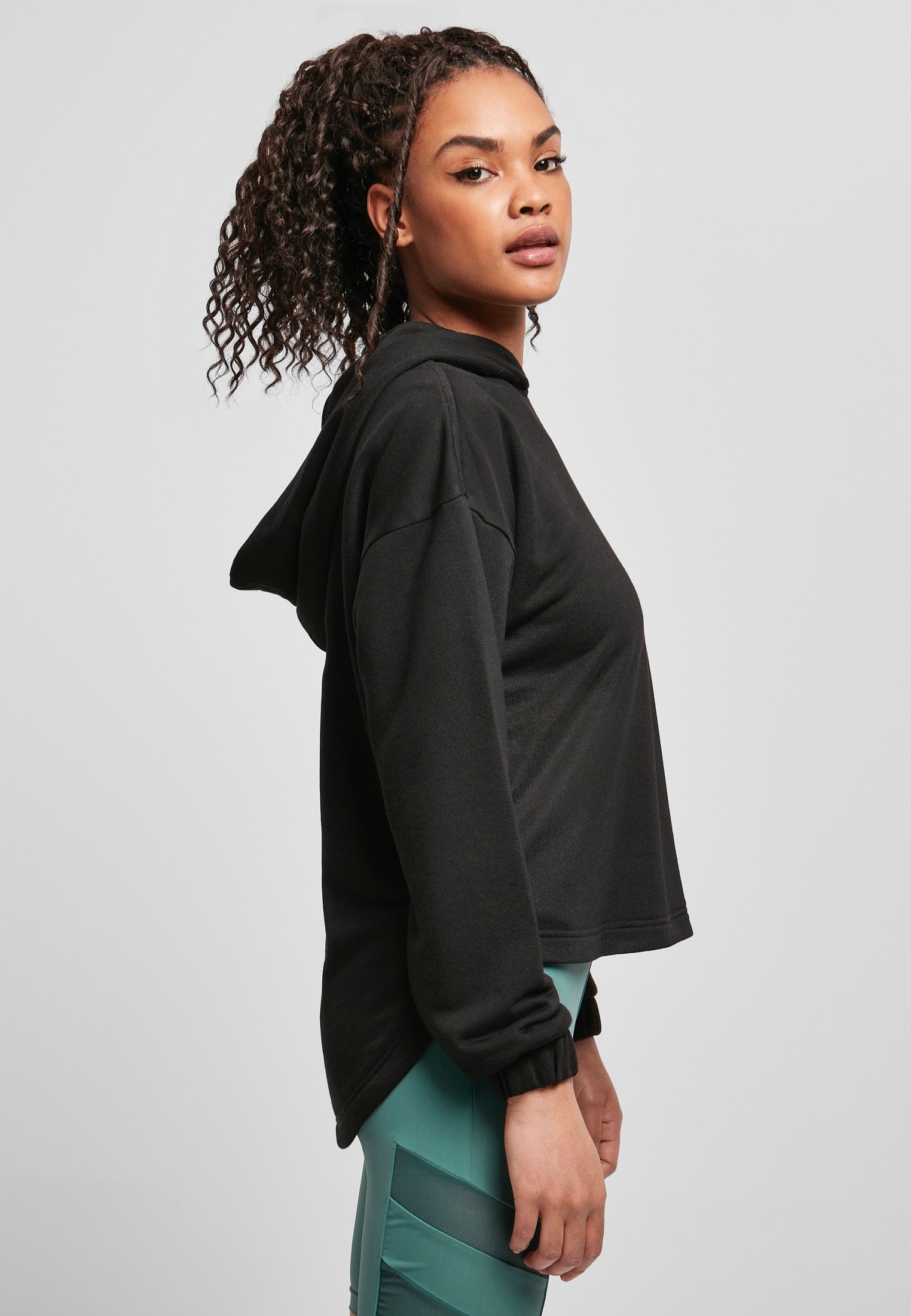 Urban Classics - Ladies Oversized Shaped Modal Terry Black - Hoodie | Women-Image