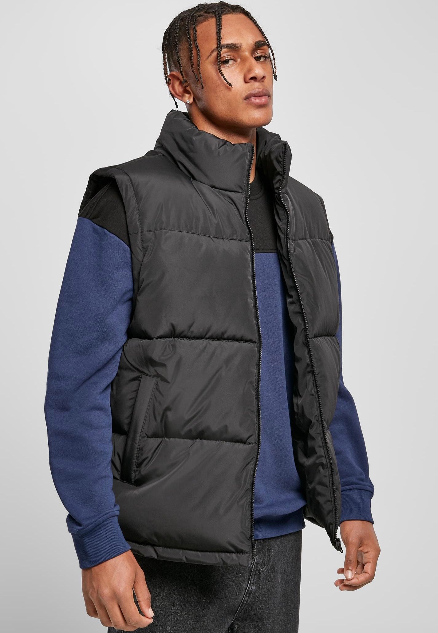 Urban Classics - Block Puffer Black/Black - Vest | Men-Image