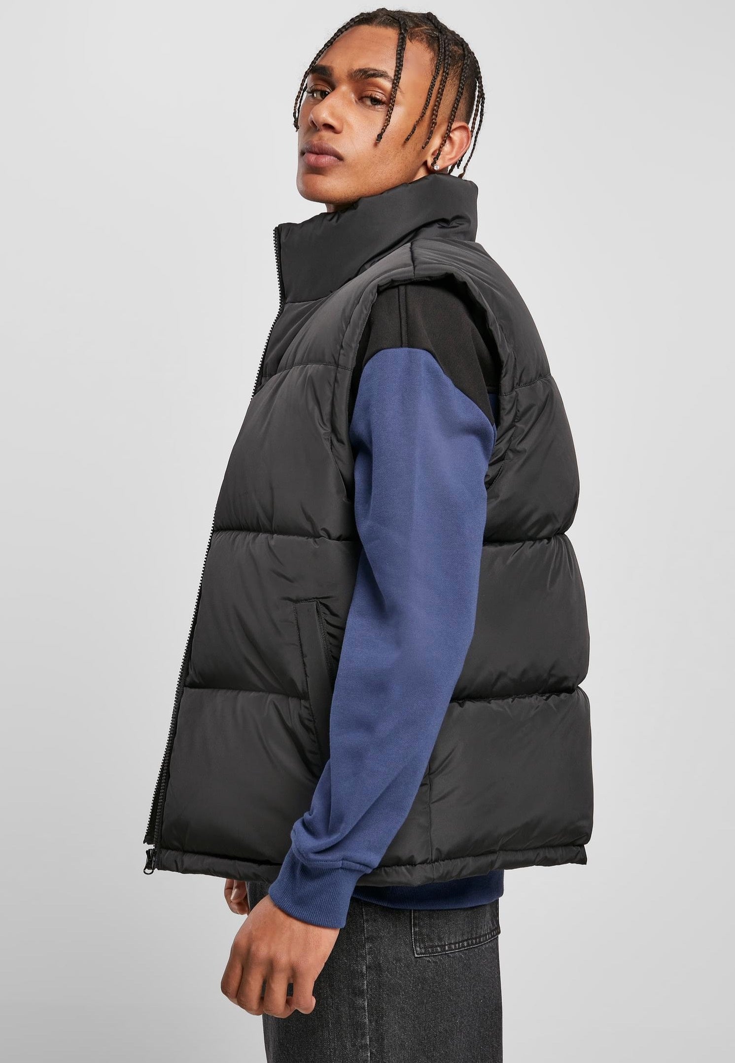 Urban Classics - Block Puffer Black/Black - Vest | Men-Image