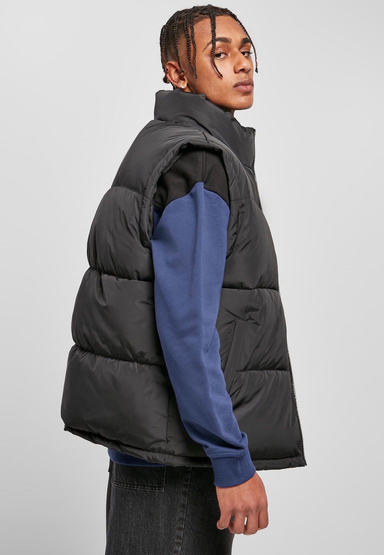 Urban Classics - Block Puffer Black/Black - Vest | Men-Image