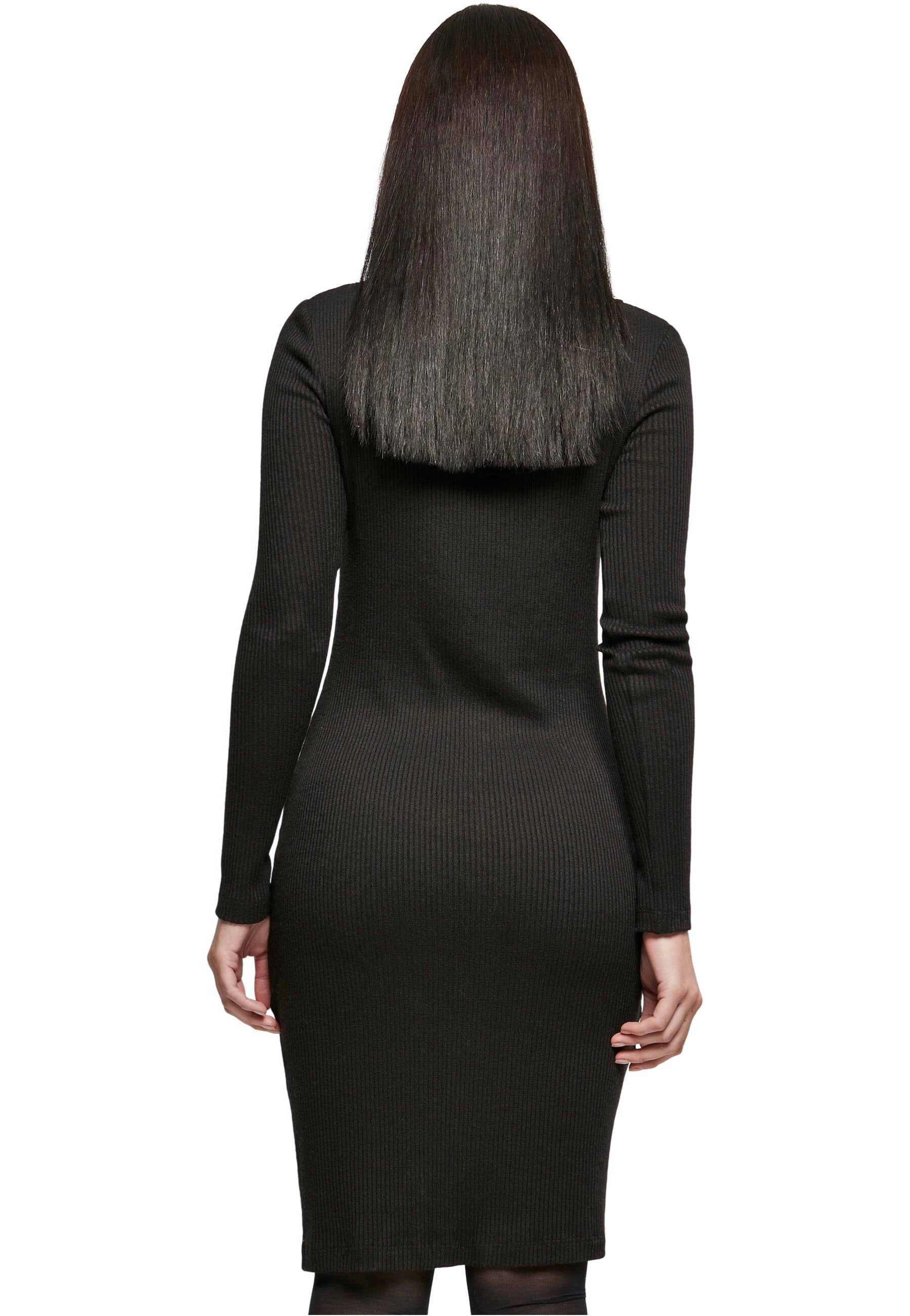 Urban Classics - Rib Squared Neckline Black - Dress | Women-Image