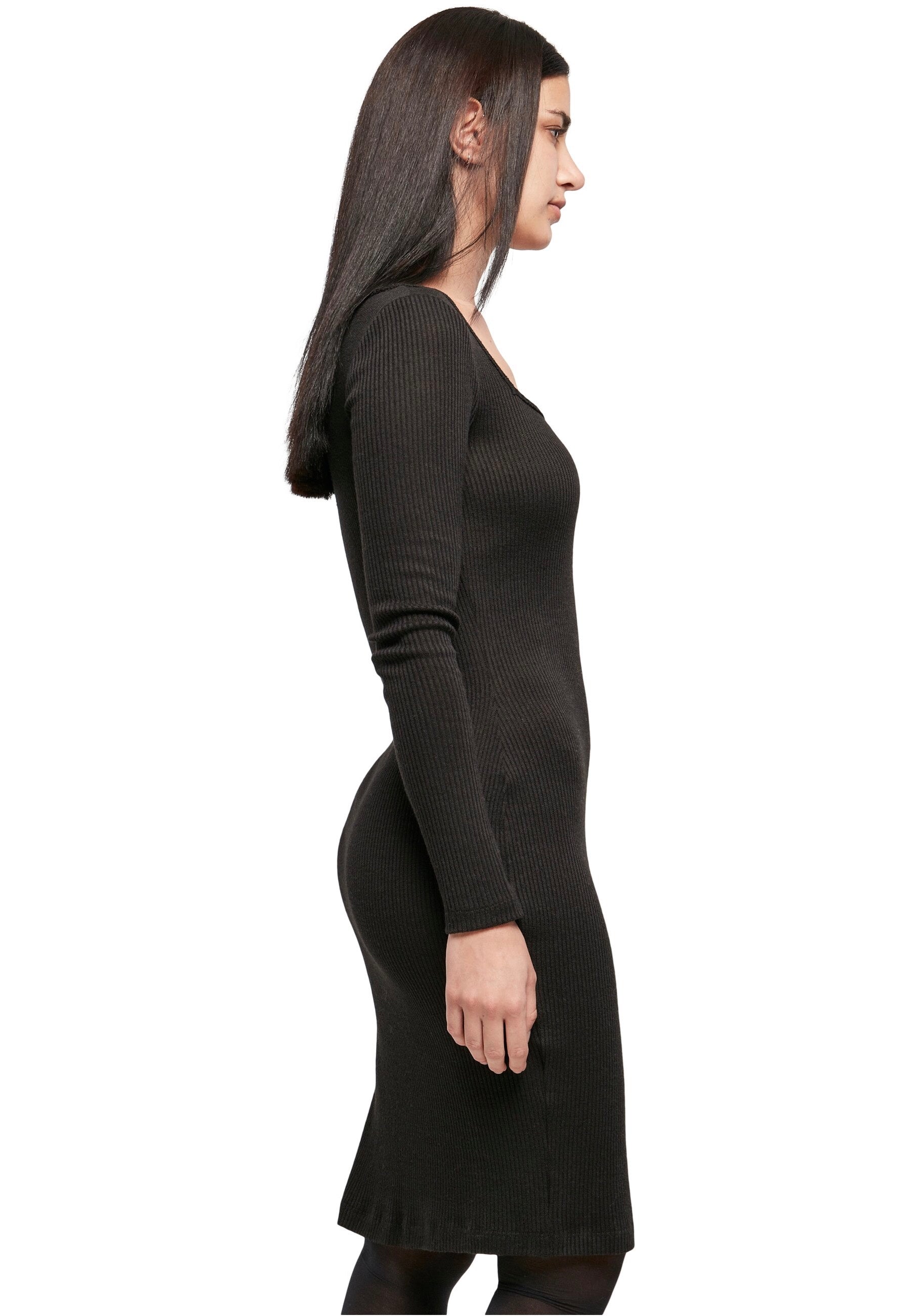 Urban Classics - Rib Squared Neckline Black - Dress | Women-Image