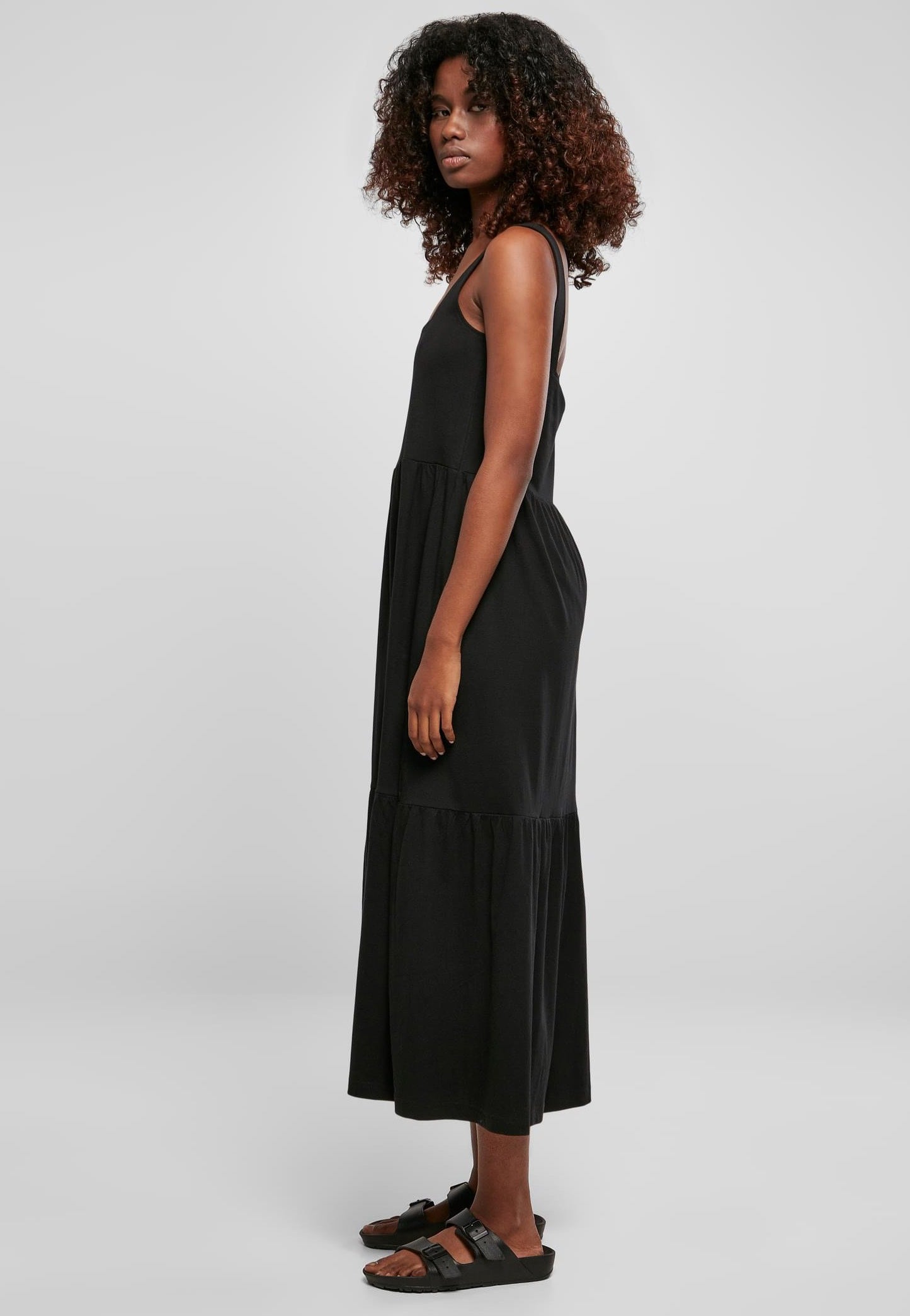 Urban Classics - Ladies 7/8 Length Valance Summer Black - Dress | Women-Image