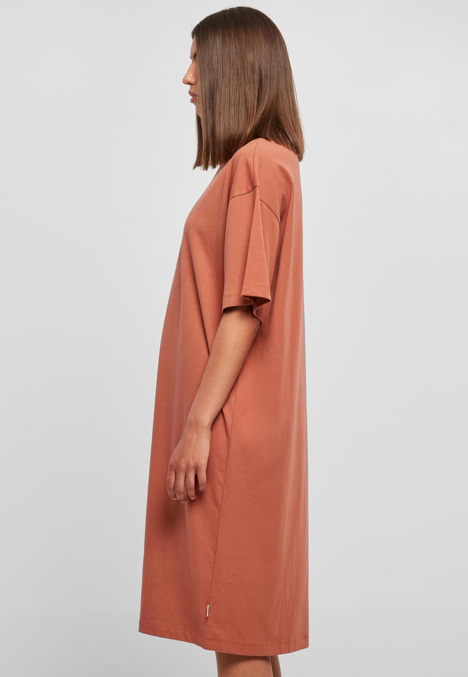 Urban Classics - Ladies Organic Long Oversized Terracotta - Dress | Women-Image