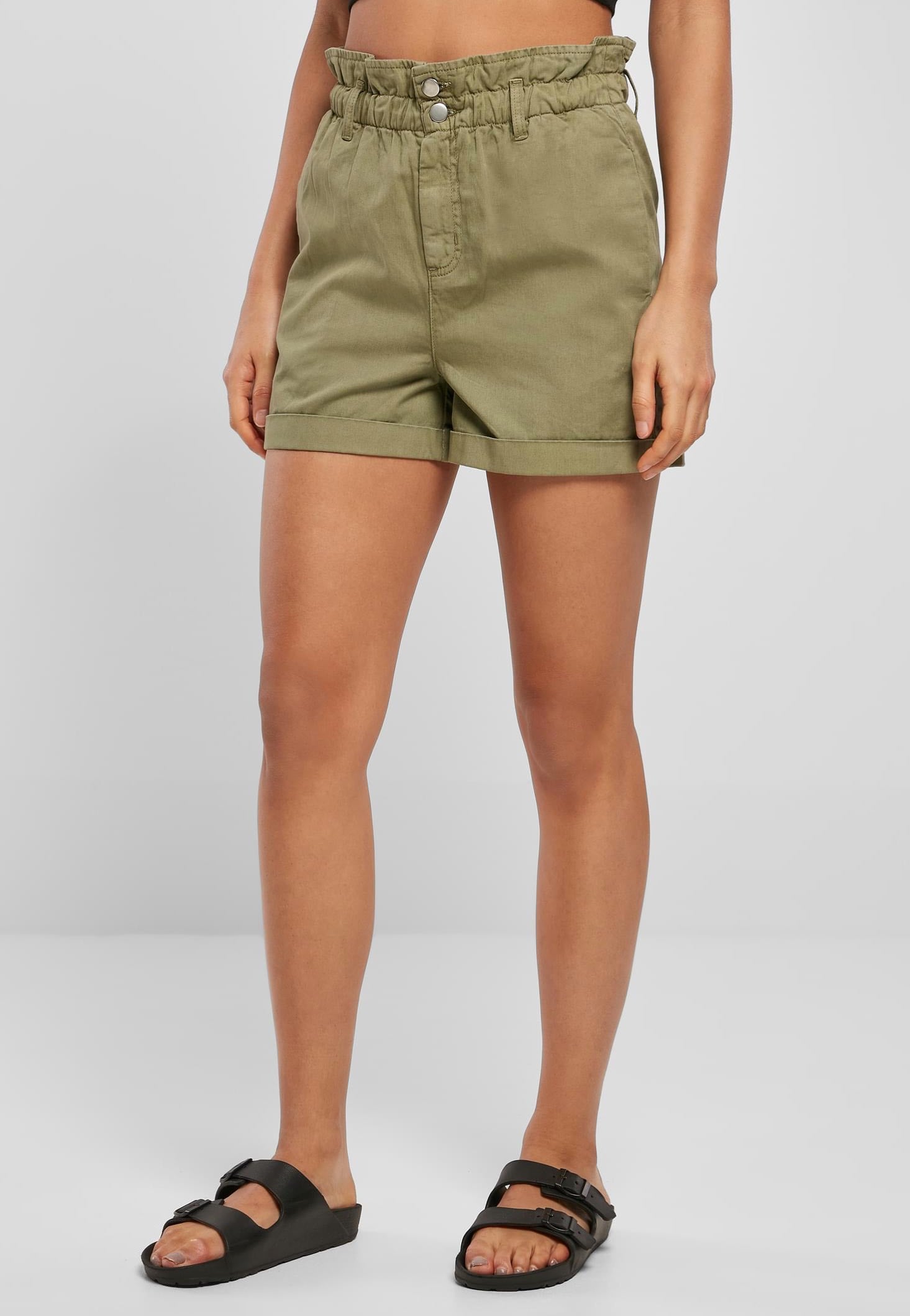 Urban Classics - Ladies Paperbag Khaki - Shorts | Women-Image