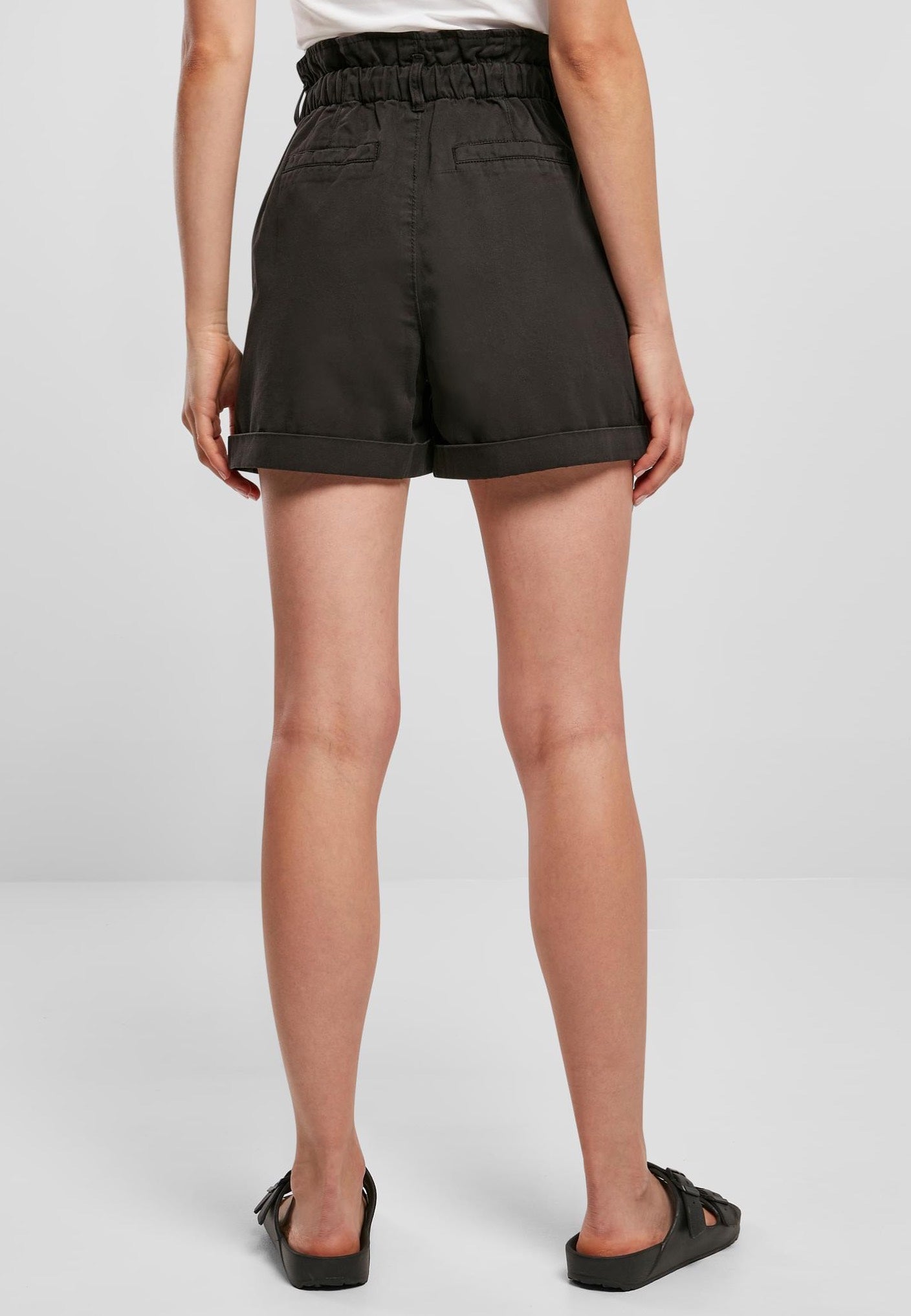 Urban Classics - Ladies Paperbag Black - Shorts | Women-Image