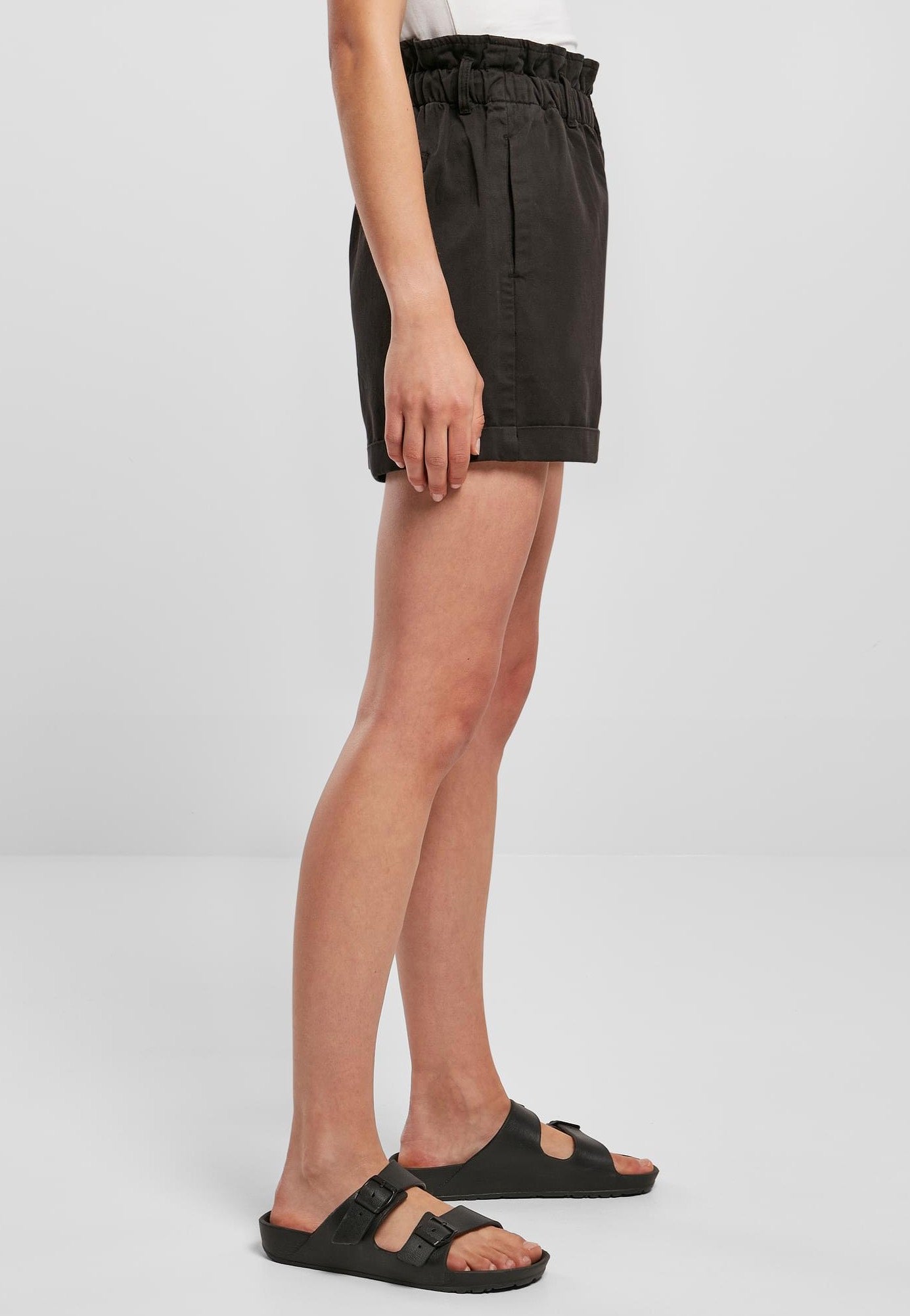 Urban Classics - Ladies Paperbag Black - Shorts | Women-Image