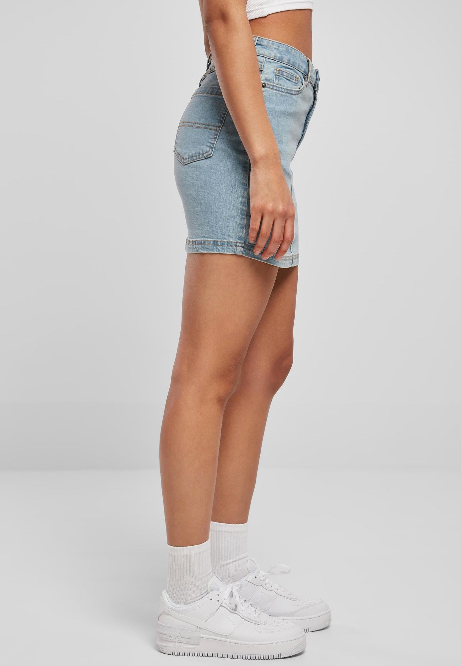 Urban Classics - Ladies Organic Stretch Denim Mini Clearblue Bleached - Skirt | Women-Image