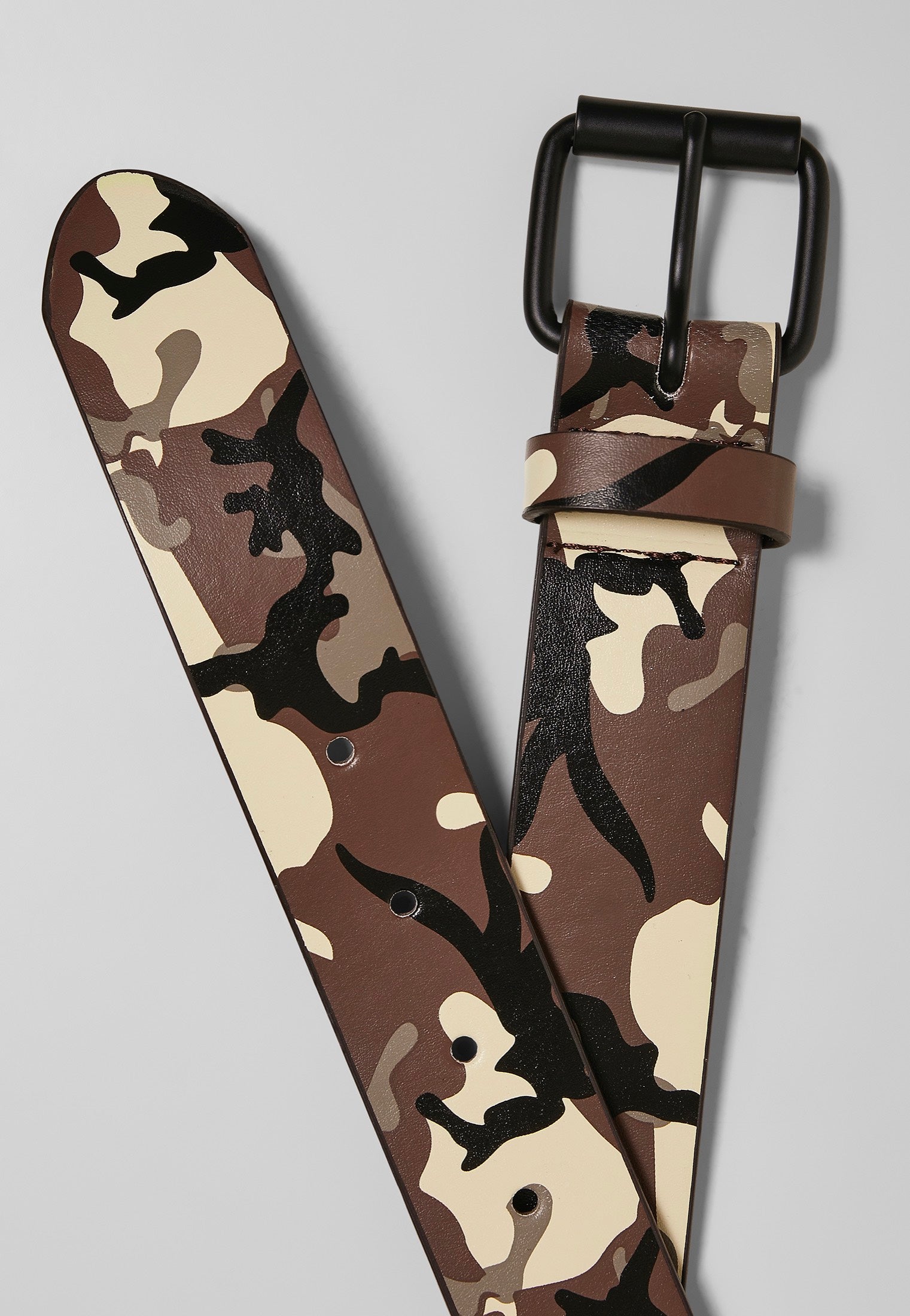 Urban Classics - Synthetic Leather Camo Browncamo - Belt | Neutral-Image