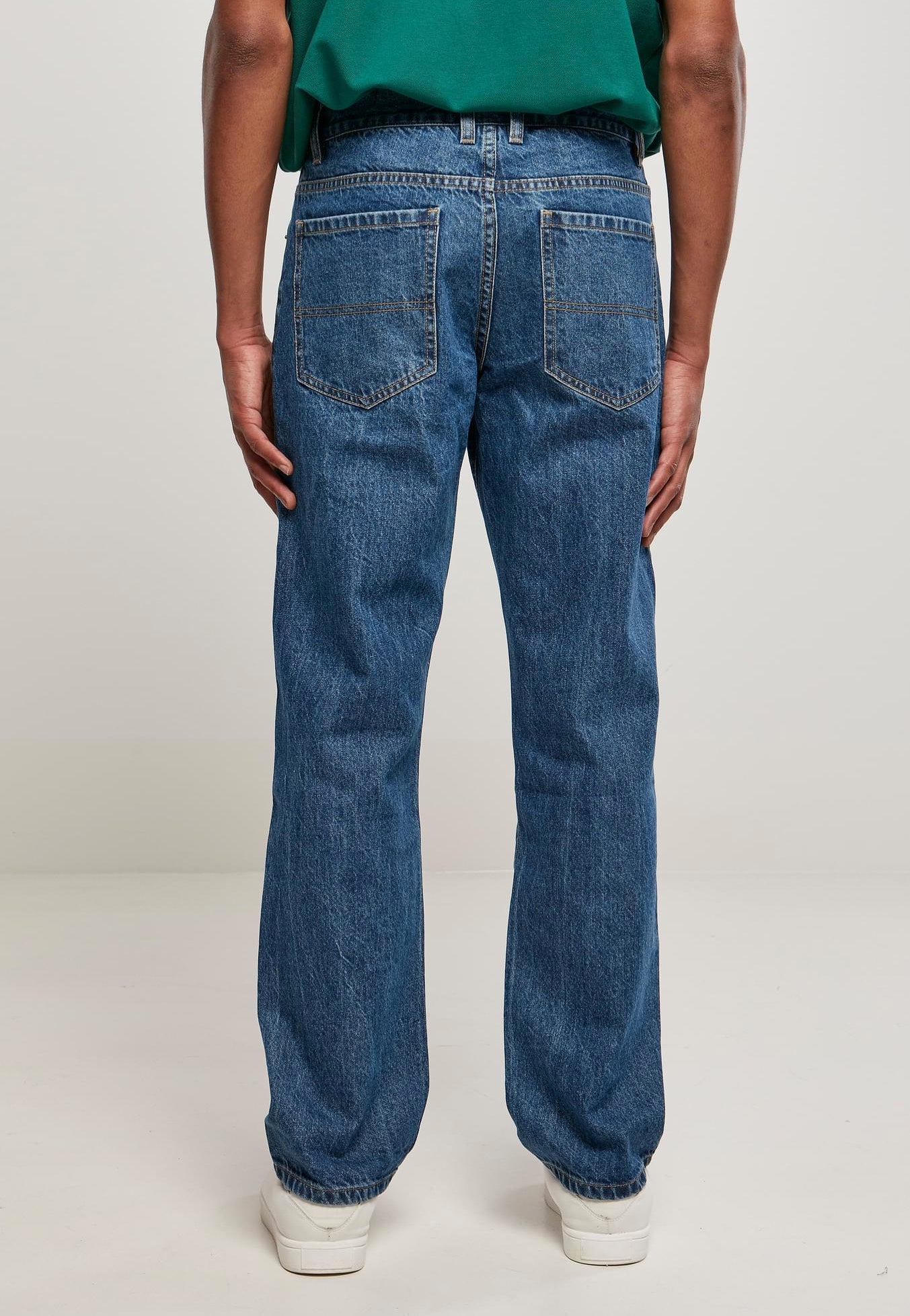 Urban Classics - Organic Straight Leg Denim Mid Indigo Washed - Jeans | Men-Image