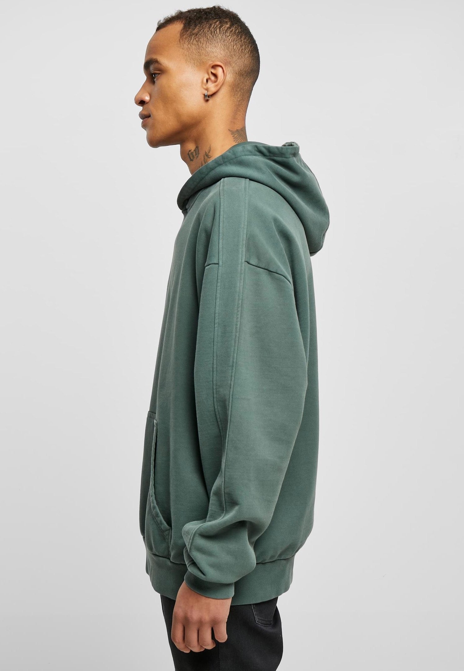 Urban Classics - Heavy Terry Garment Dye Bottlegreen - Hoodie | Men-Image