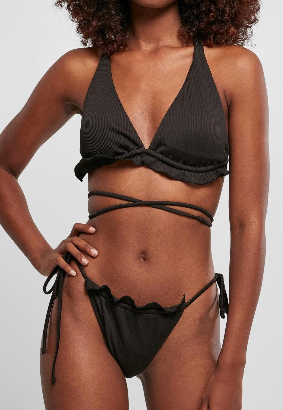 Urban Classics - Ladies Rib Babylock Triangle Black - Bikini | Women-Image