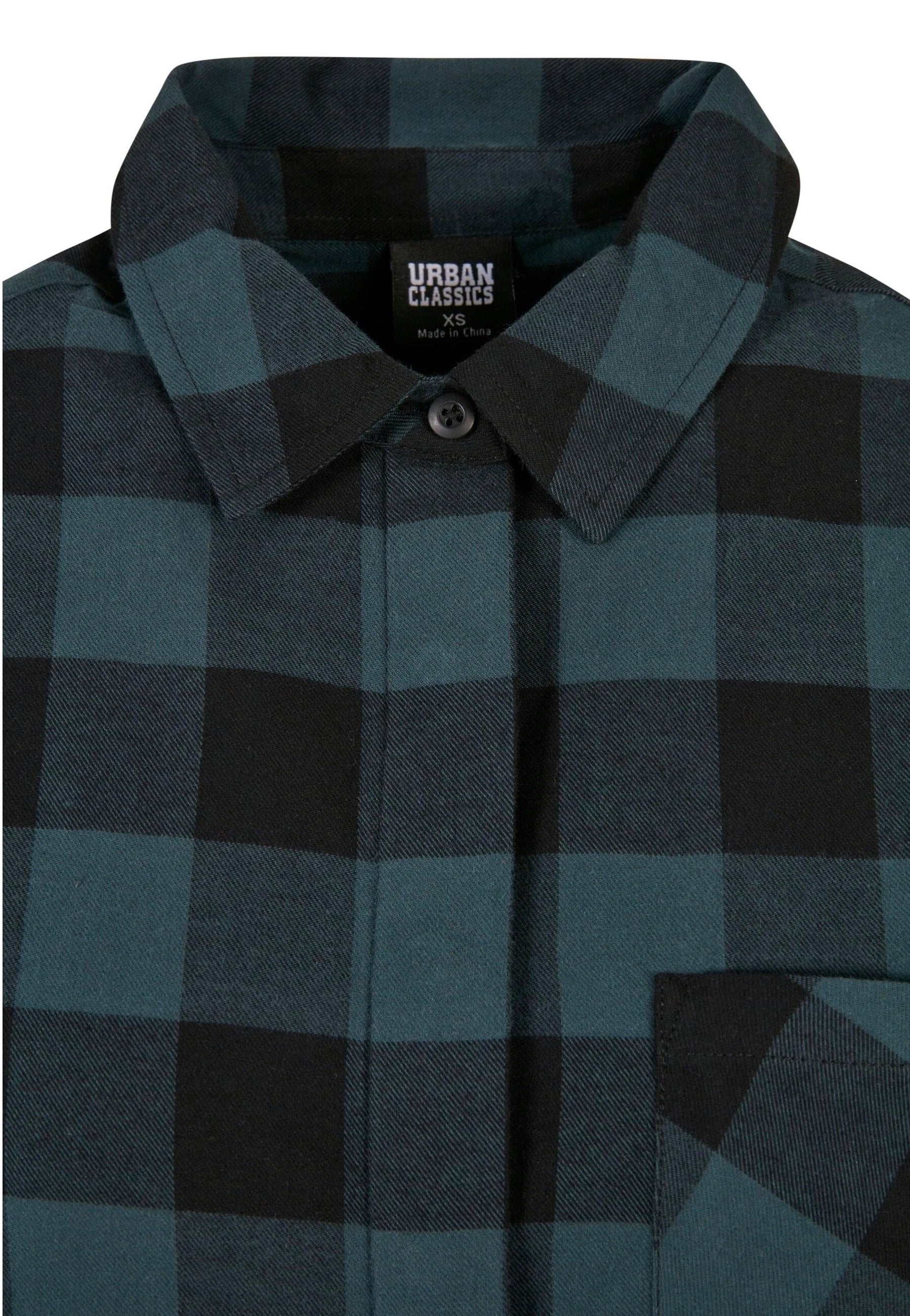 Urban Classics - Ladies Oversized Check Flannel Jasper/Black - Dress | Women-Image