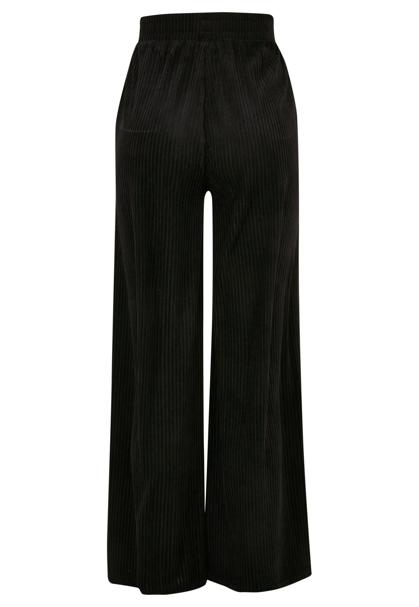 Urban Classics - Ladies Velvet Rib Straight Black - Pants | Women-Image