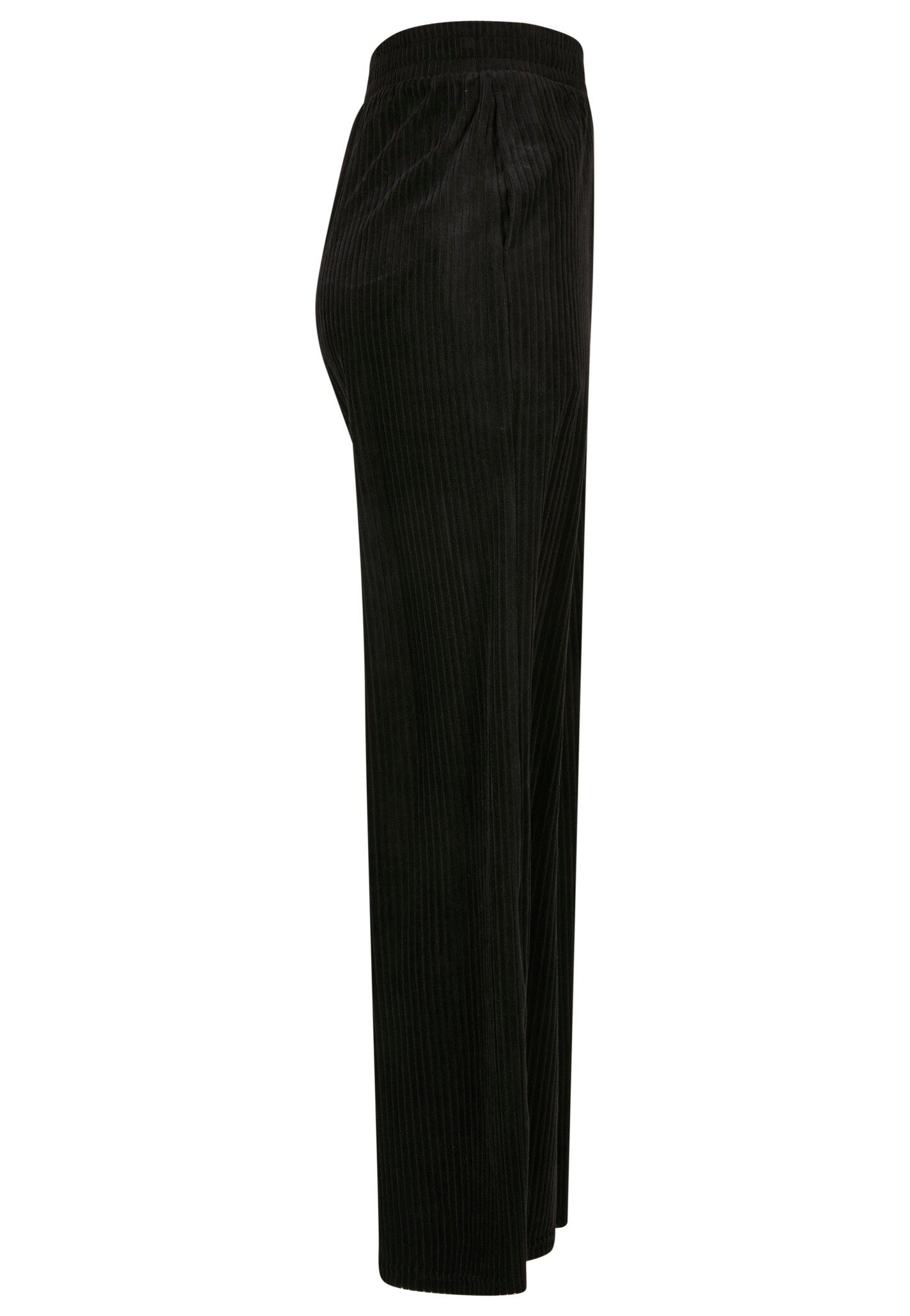 Urban Classics - Ladies Velvet Rib Straight Black - Pants | Women-Image