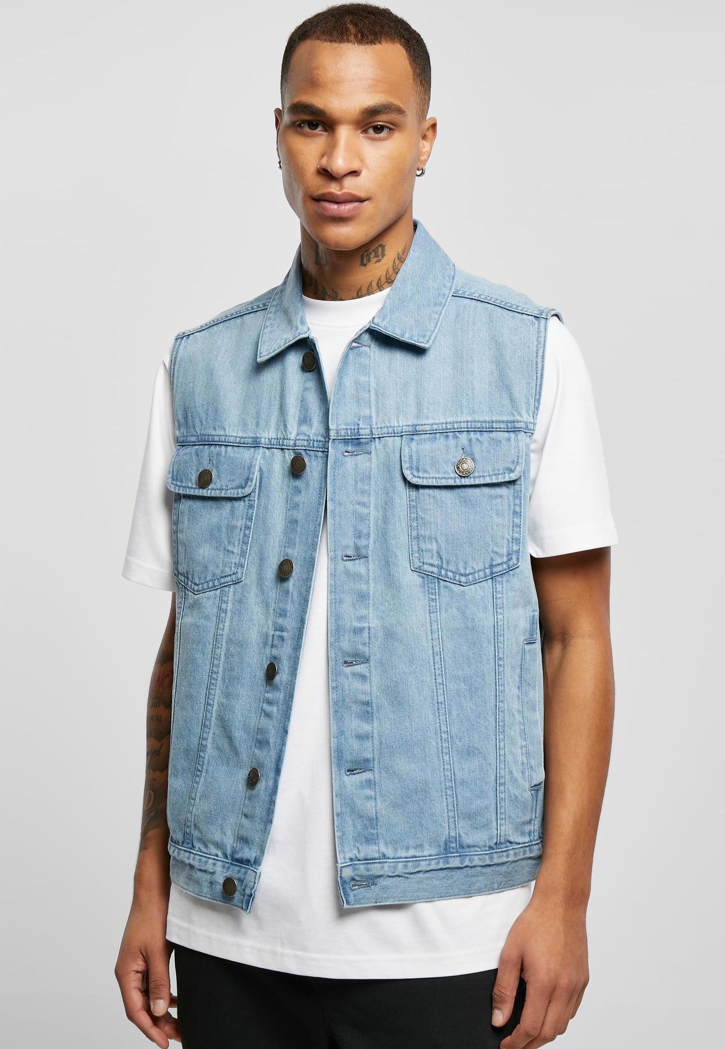 Urban Classics - Denim Lighter Washed - Jeans Vest | Men-Image