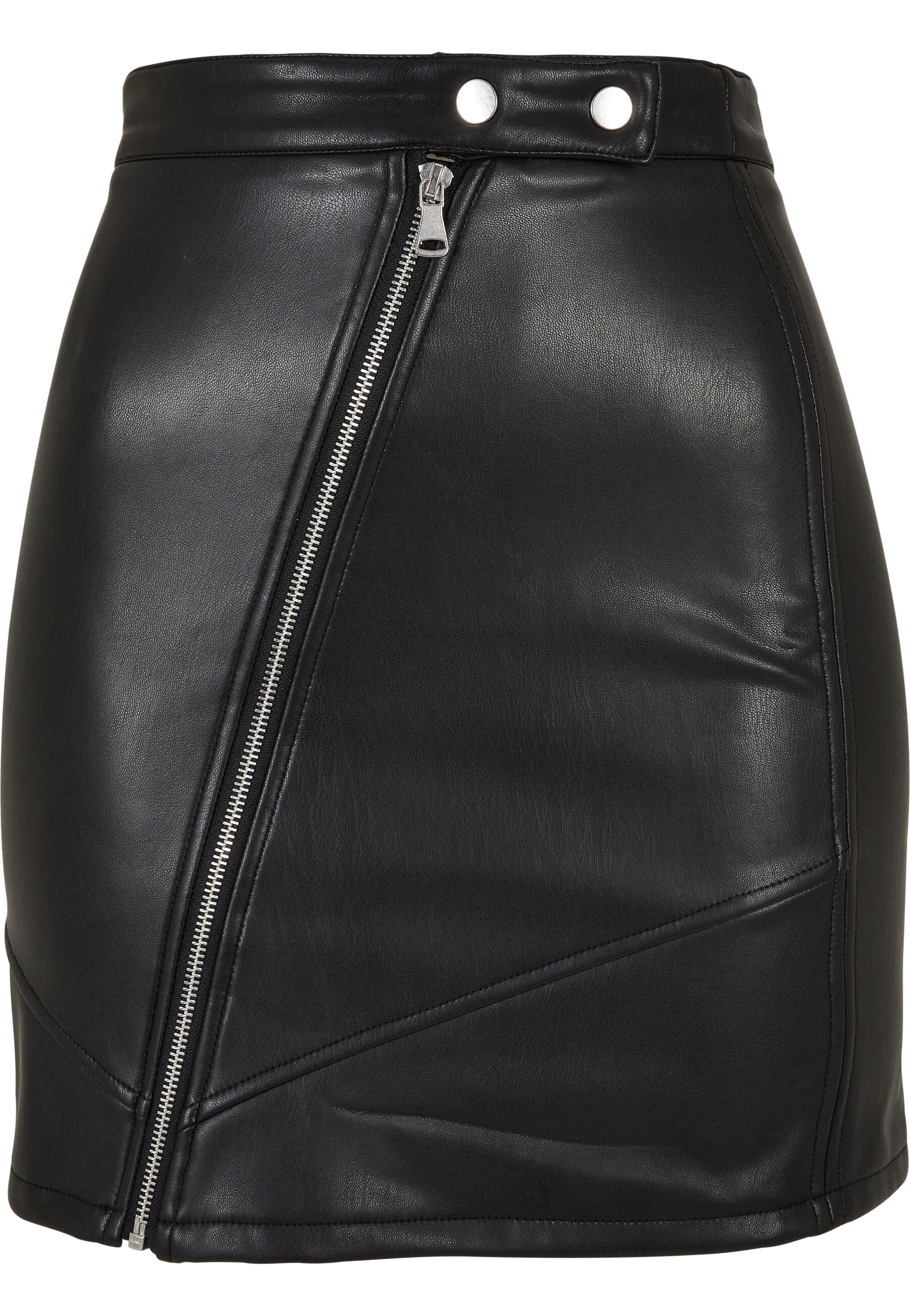 Urban Classics - Ladies Synthetic Leather Biker Black - Skirt | Women-Image