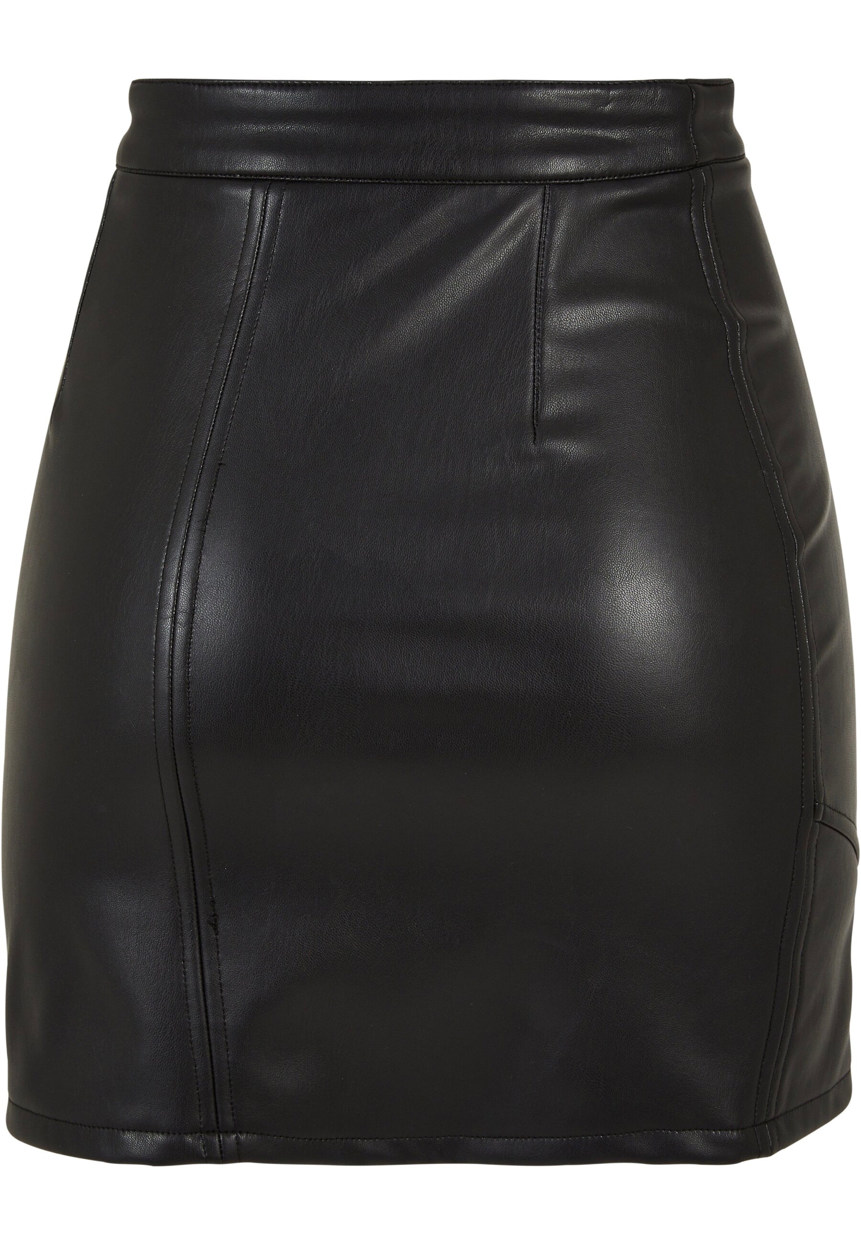 Urban Classics - Ladies Synthetic Leather Biker Black - Skirt | Women-Image