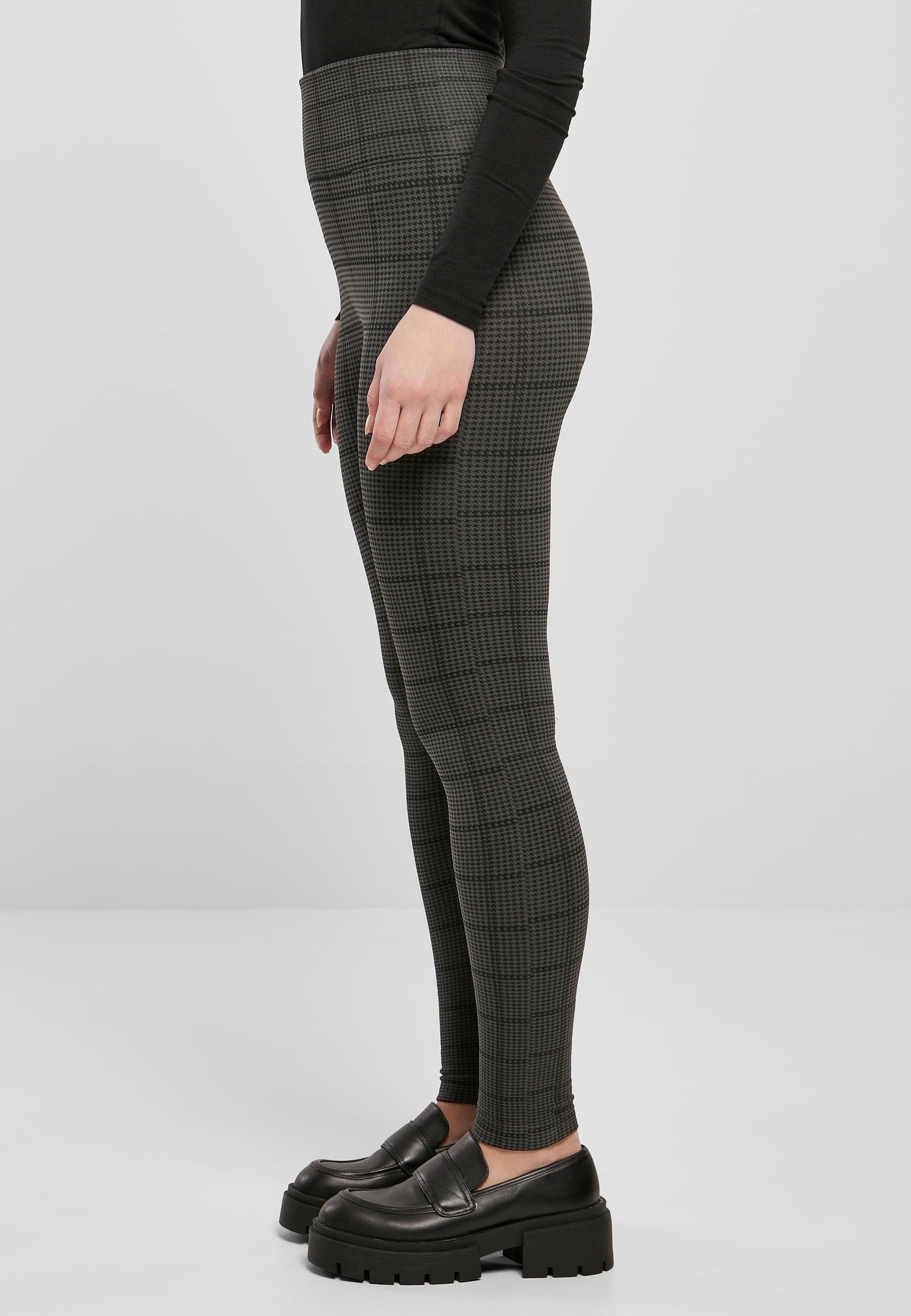 Urban Classics - Ladies Seamless Heritage Aspaltsquardcheck - Leggings | Women-Image