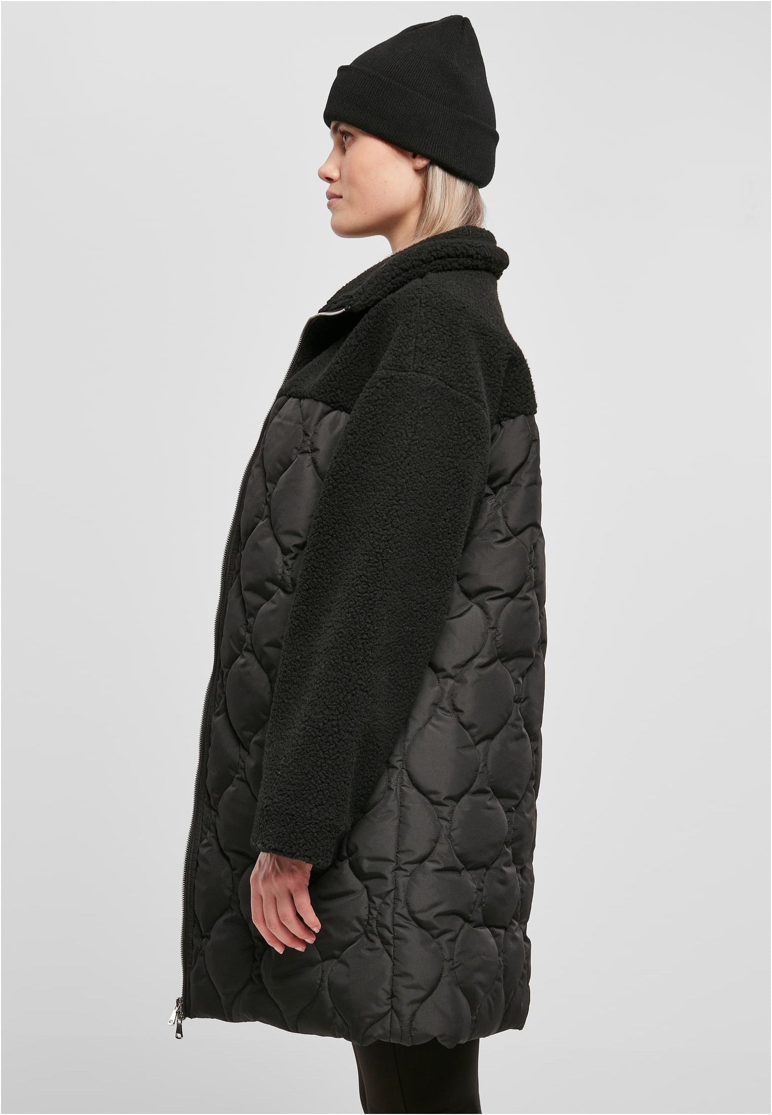 Urban Classics - Ladies Oversized Sherpa Quilted Black - Jacket | Women-Image