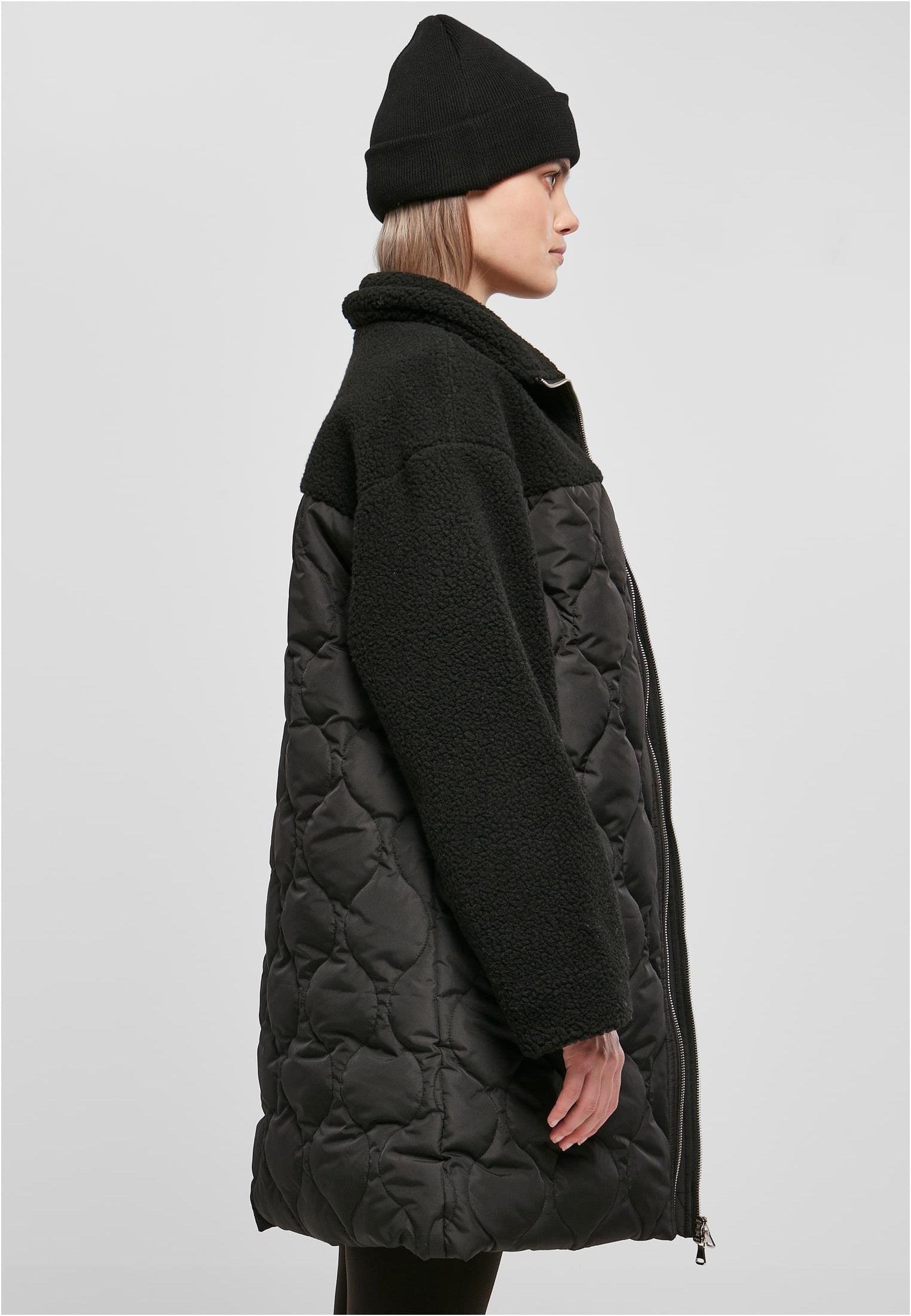 Urban Classics - Ladies Oversized Sherpa Quilted Black - Jacket | Women-Image