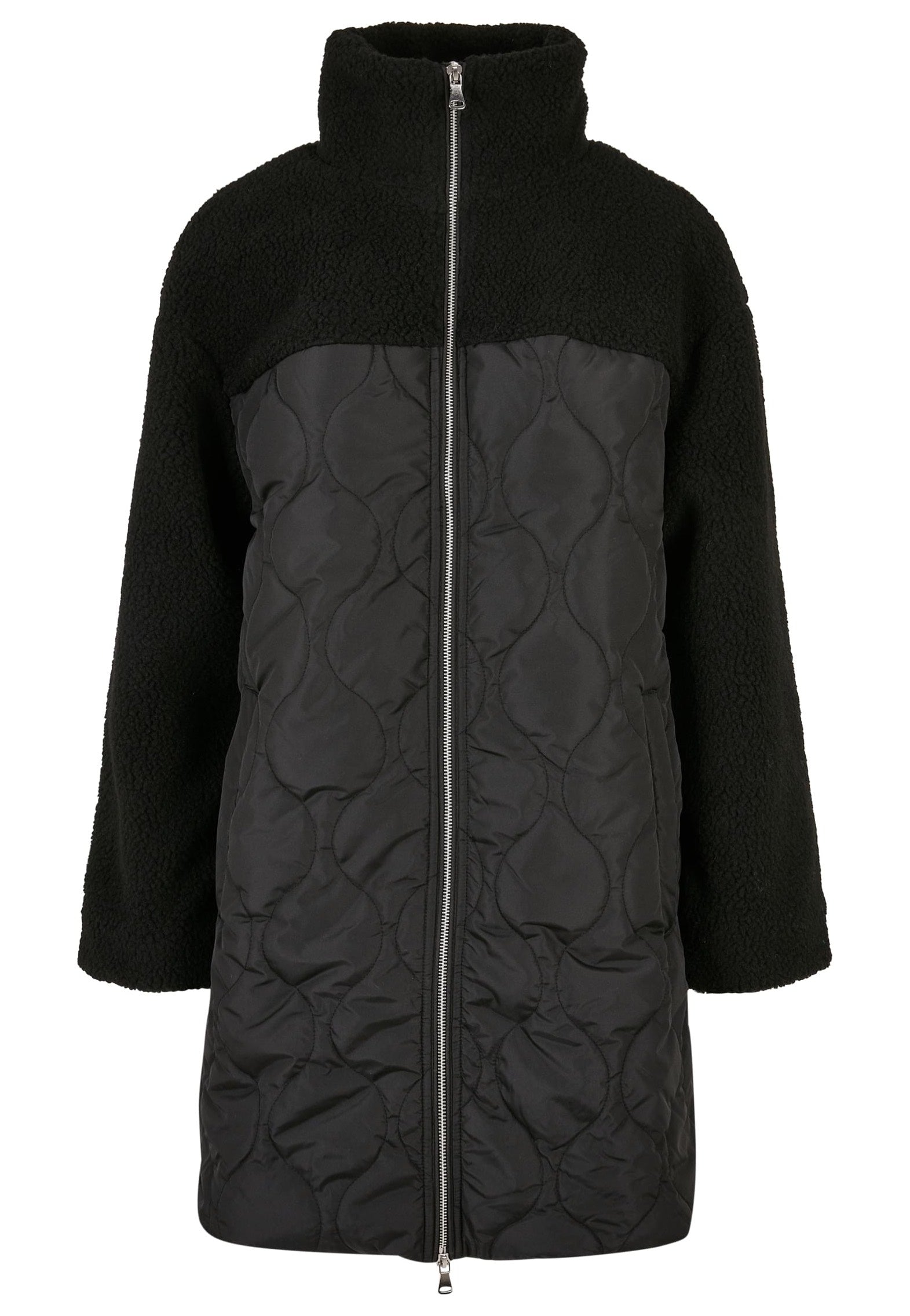 Urban Classics - Ladies Oversized Sherpa Quilted Black - Jacket | Women-Image