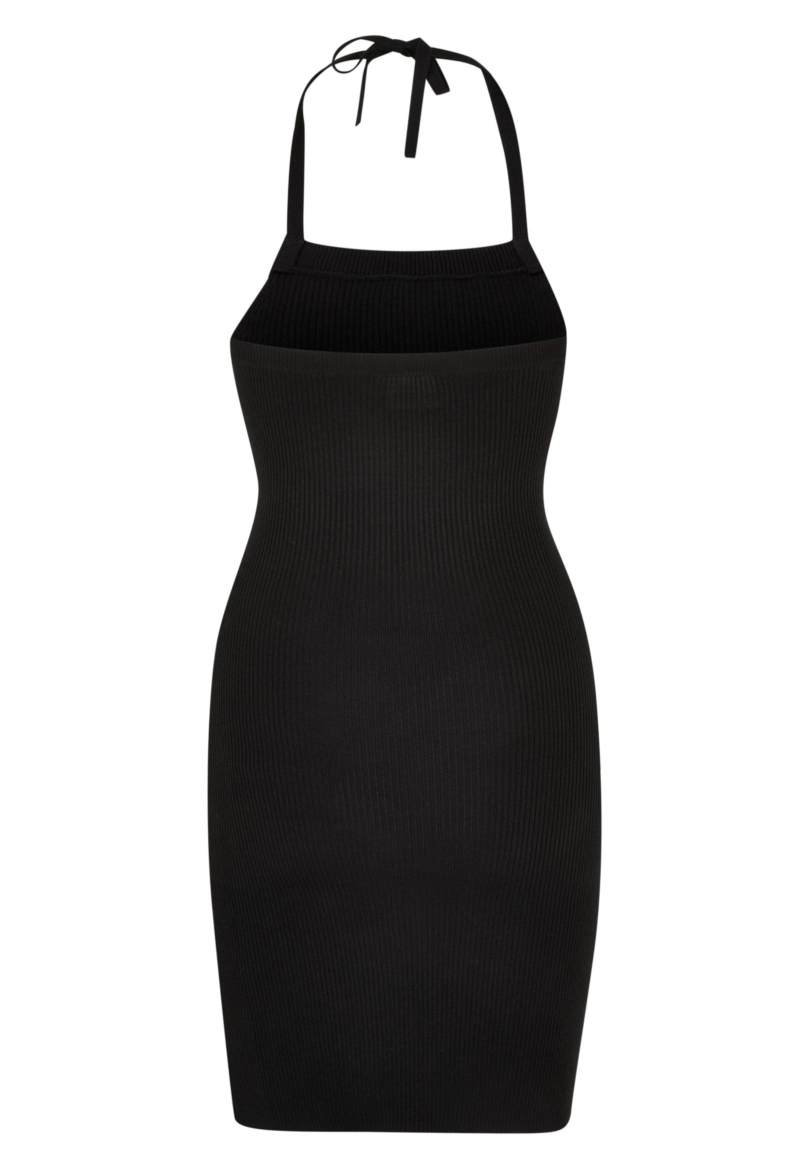 Urban Classics - Ladies Rib Knit Neckholder Black - Dress | Women-Image