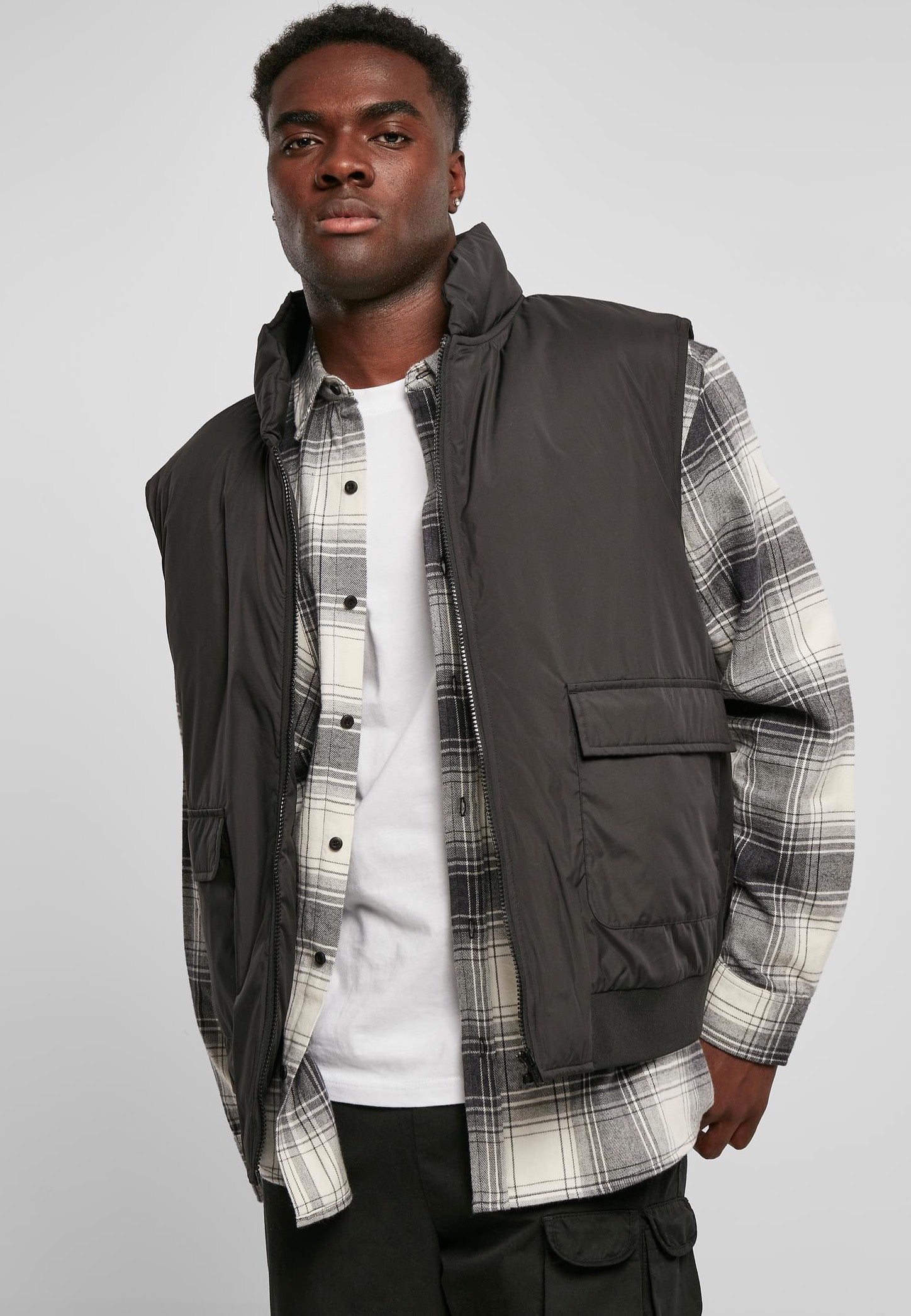 Urban Classics - Clean Puffer Black - Vest | Men-Image