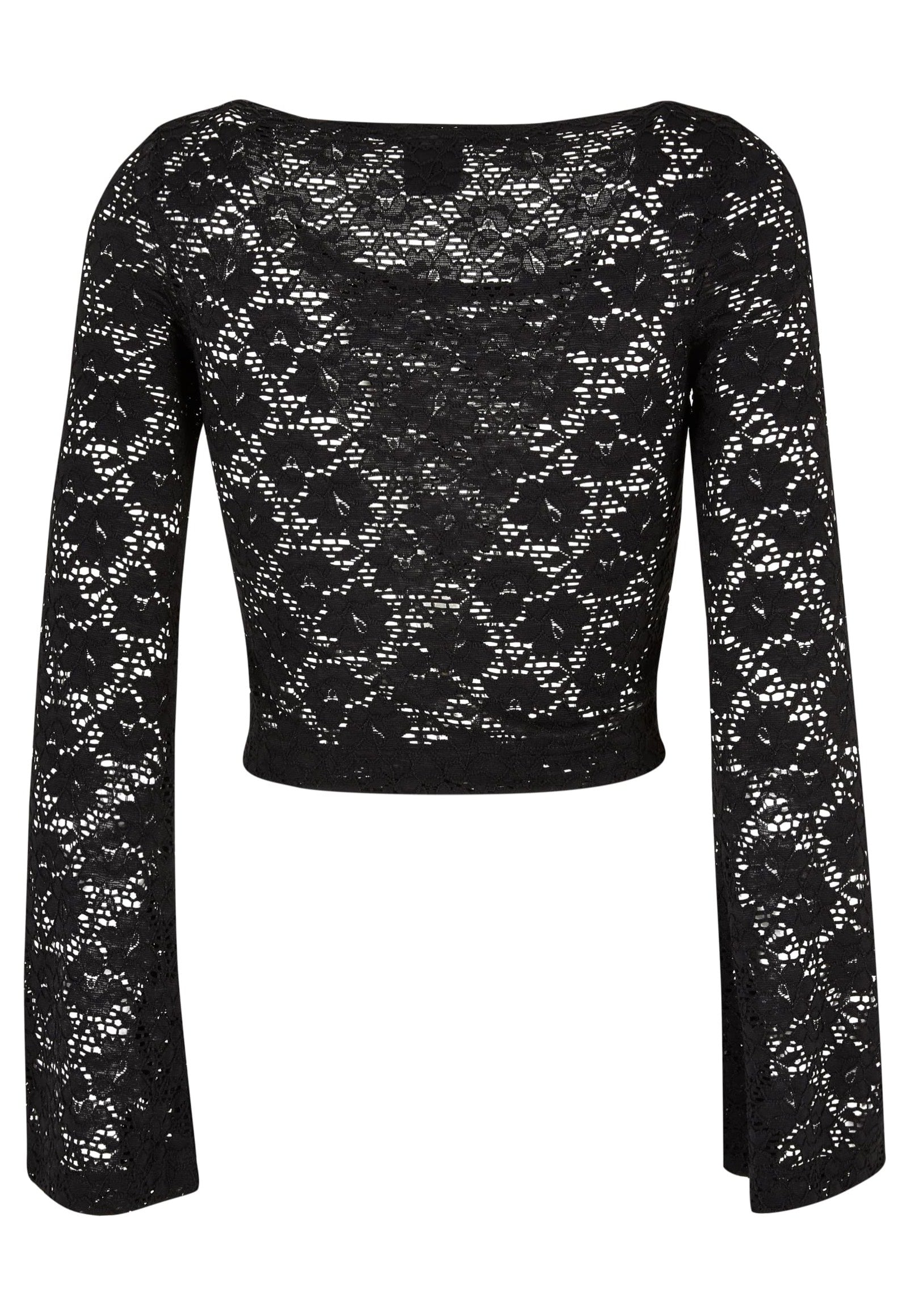 Urban Classics - Ladies Cropped Lace Black - Top | Women-Image